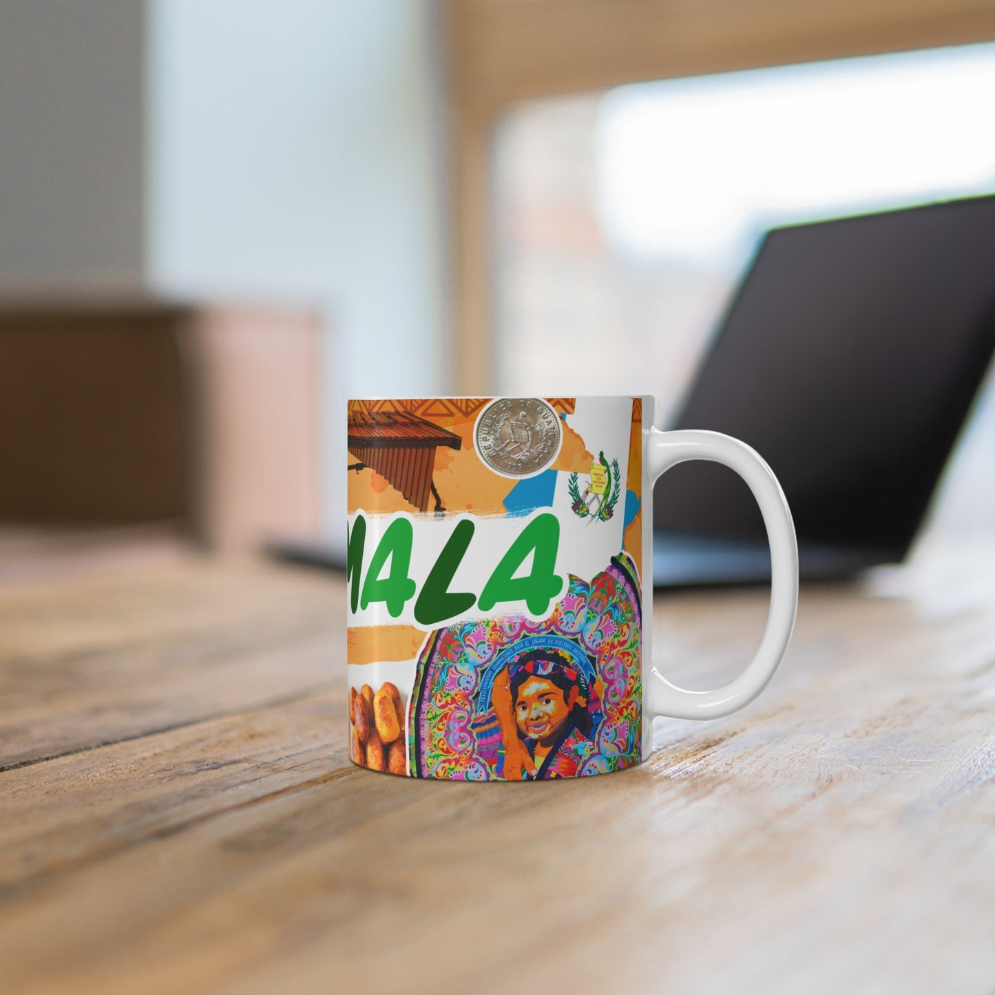 Vibrant Guatemalan Travel Mug | Perfect Gift for Travelers, Coffee Lovers, Souvenir Mug, Guatemala Theme, Colorful Drinkware, Taza Guatemala