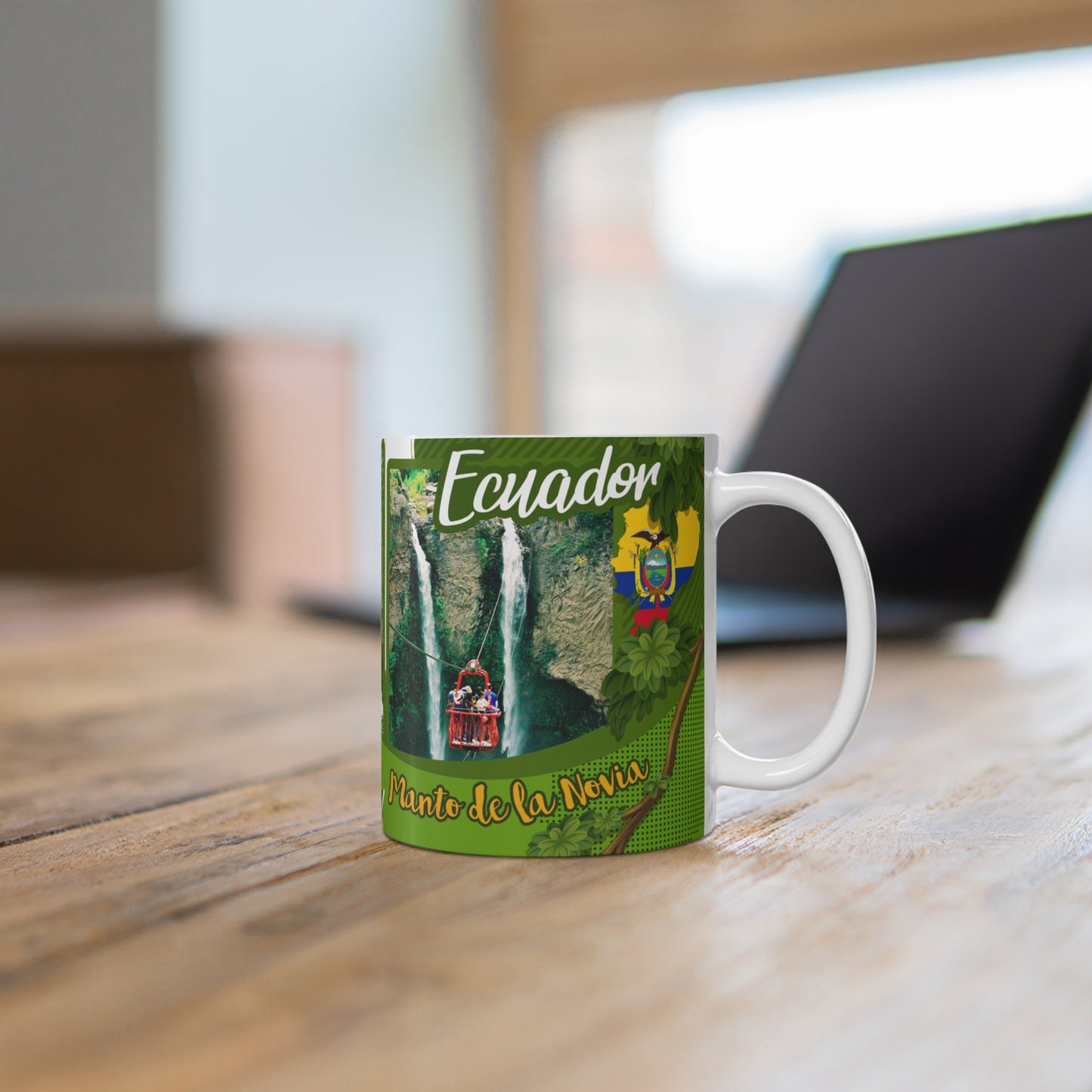 Travel Memories Mug, Scenic Coffee Cup, Nature Lover Gift, Adventure-themed Drinkware, Unique Souvenir for Travelers, Taza Ecuador