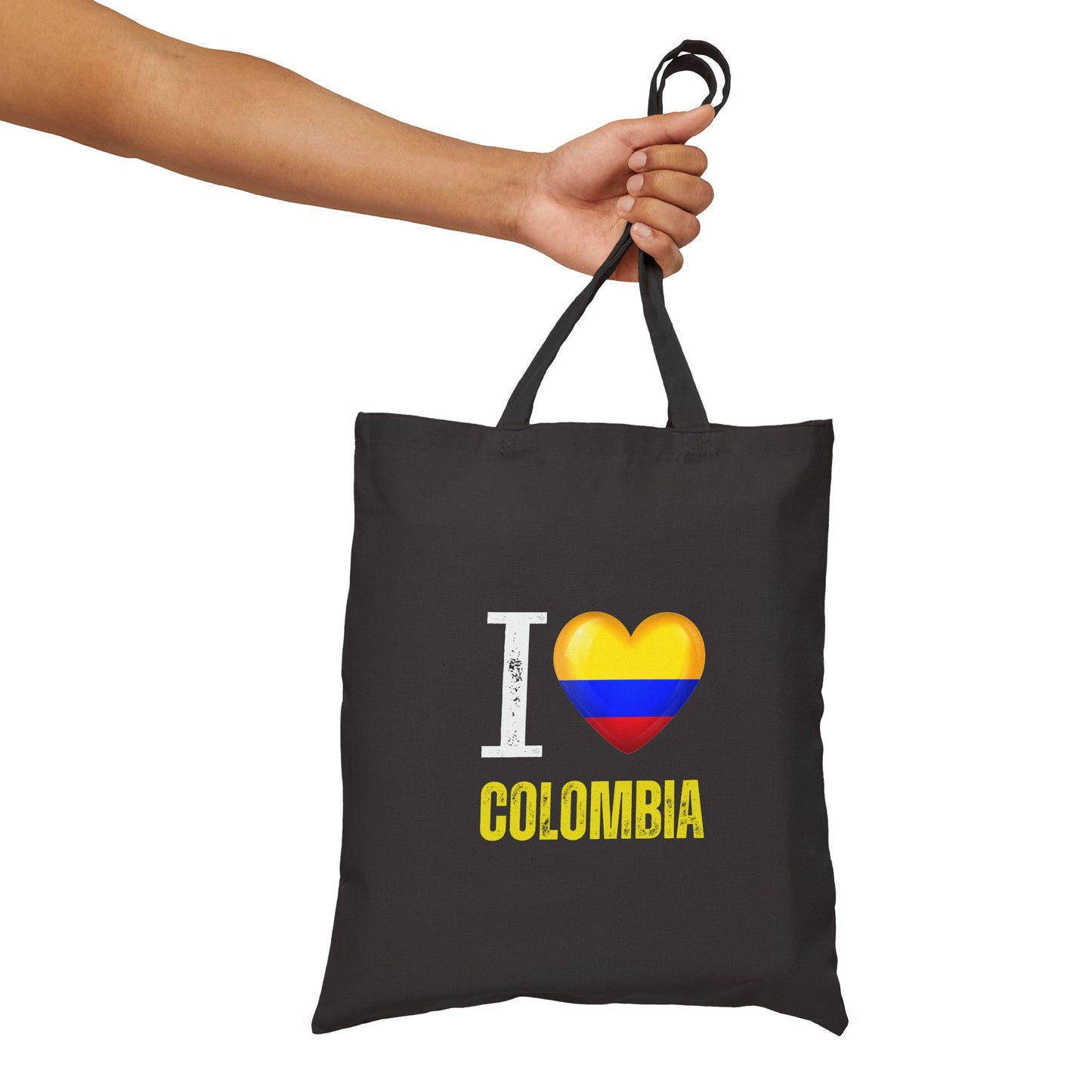 Colombian Love Tote Bag | Eco-Friendly Cotton Canvas, Shopping Bag, Beach Tote, Travel Essential, Gift for Colombians