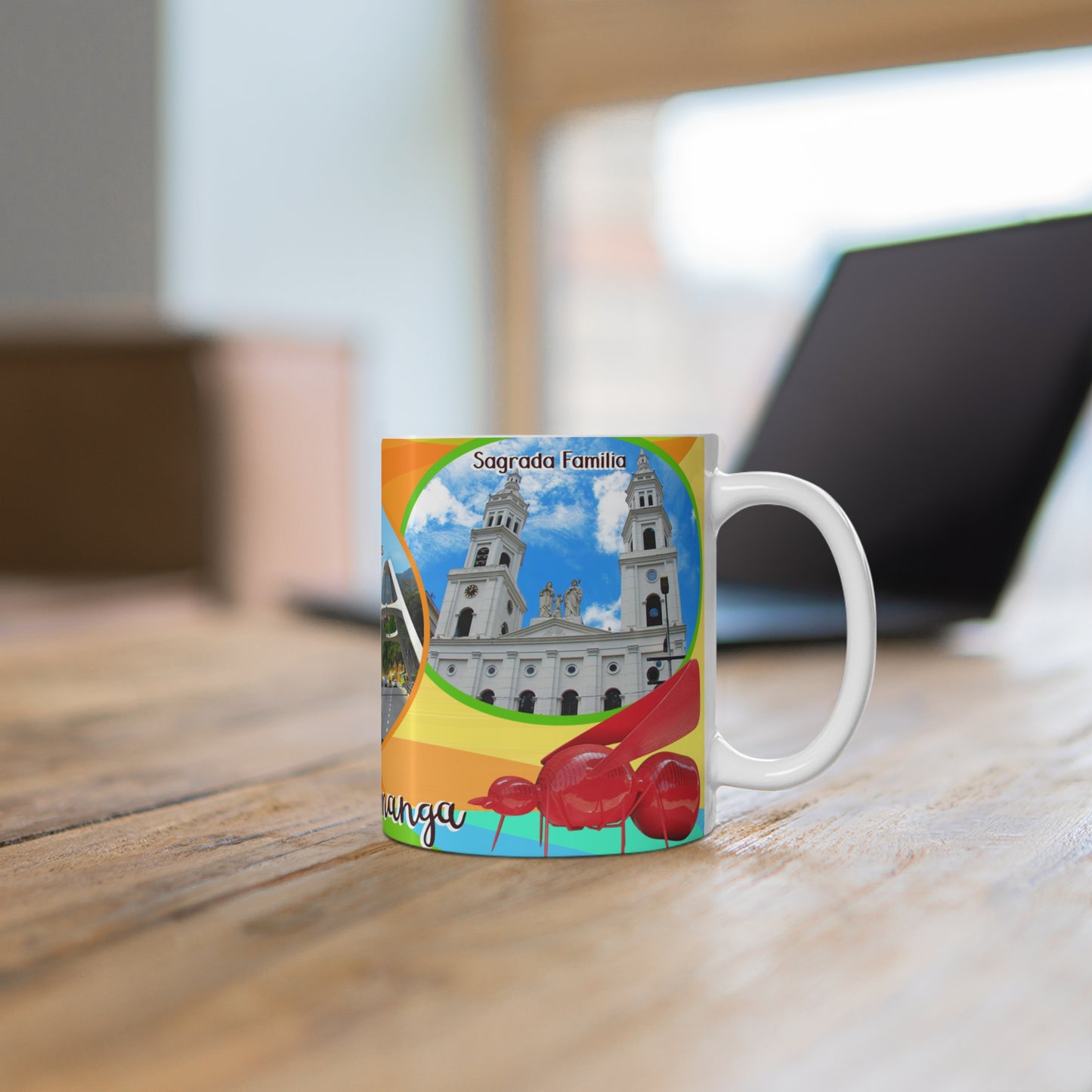 Bucaramanga Travel Mug, Colombian Souvenir Cup, Coffee Lover Gift, Colorful Scenic Mug, Personalized Travel Keepsake