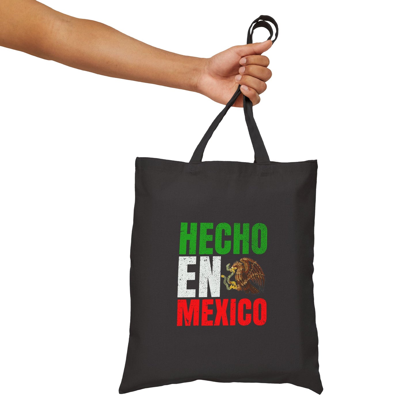 Hecho en Mexico Tote Bag | Cotton Canvas Reusable Grocery Bag, Gift for Mexico Lovers, Eco-Friendly Shopping Bag, Travel Tote, Market Bag