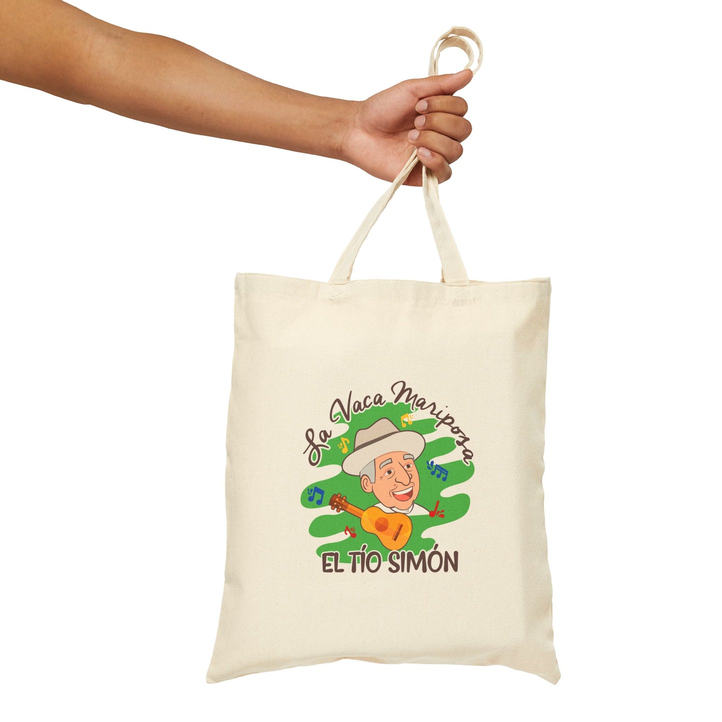 El Tío Simón Cotton Tote Bag - Eco-Friendly, Reusable Shopping Bag, Grocery Tote, Gift for Teachers, Perfect for Festivals