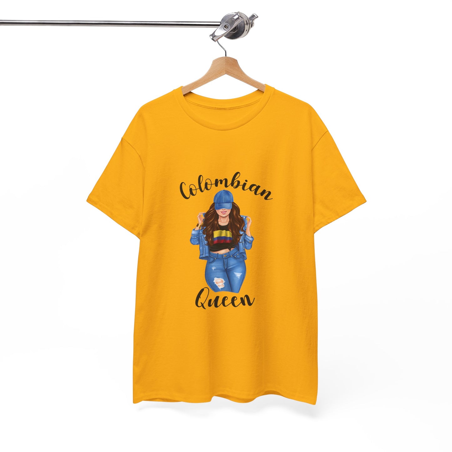 Colombian Girl Design Tee, Camiseta Colombian Girl, T-shirt Colombian, Moda Colombiana