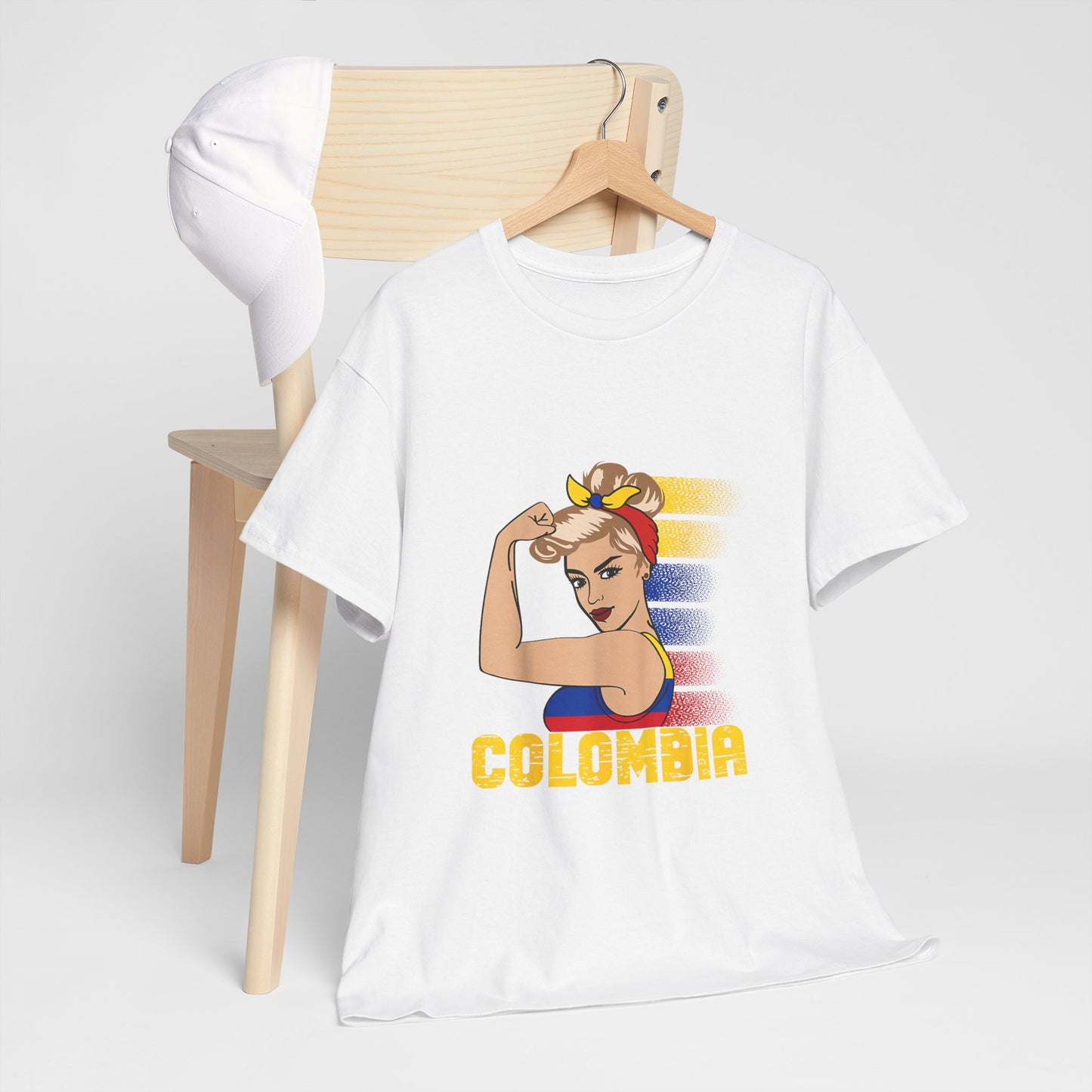 Colombian Girl Design Tee, Camiseta Colombian Girl, T-shirt Colombian, Moda Colombiana