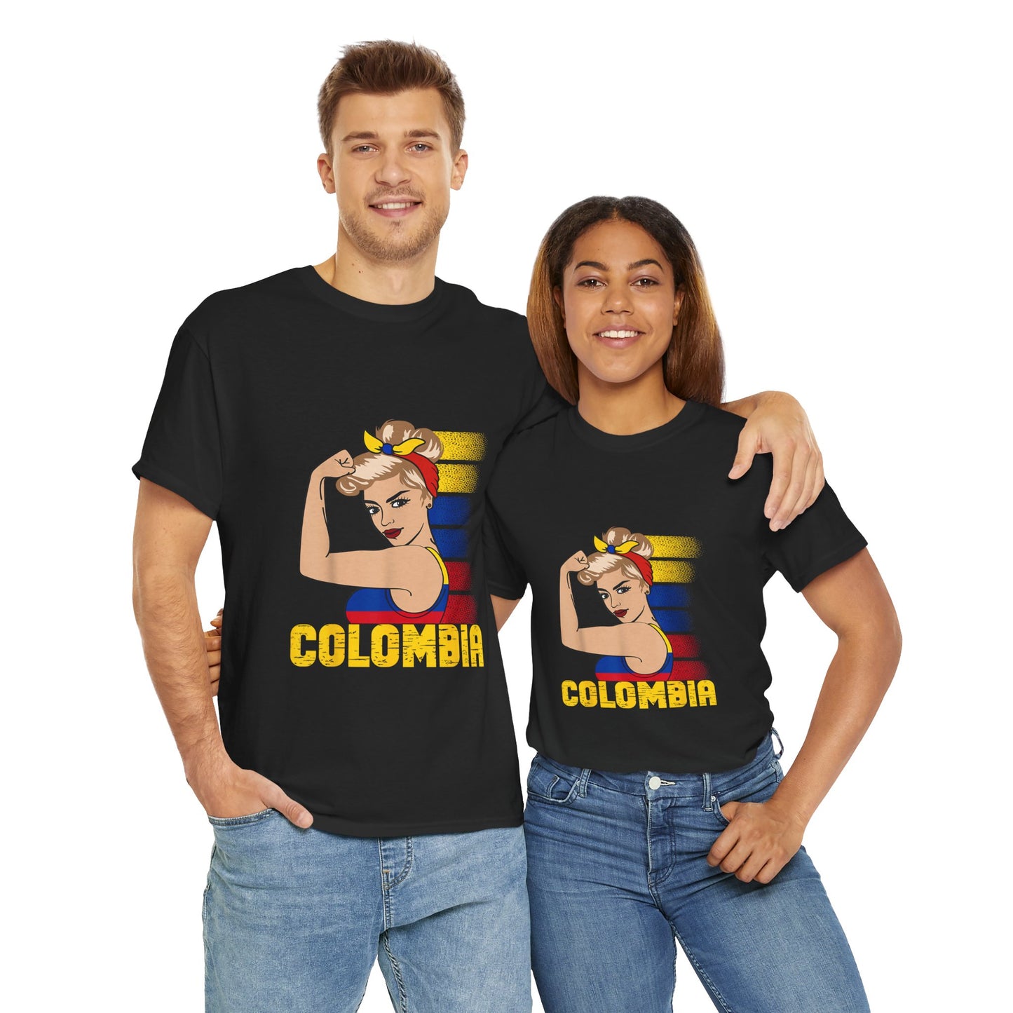 Colombian Girl Design Tee, Camiseta Colombian Girl, T-shirt Colombian, Moda Colombiana