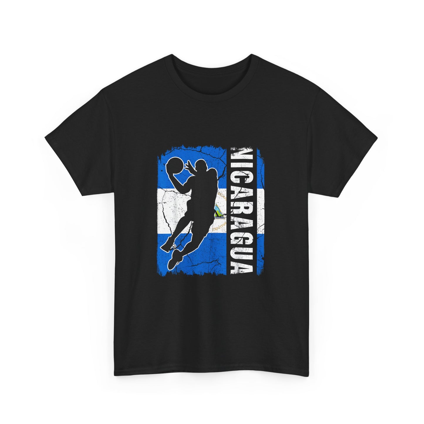 Basketball Lover's Unisex Heavy Cotton Tee, Sports Shirt, Gift for Him/Her, Casual Wear, Comfortable Tee, All Season Apparel, Nicaragua