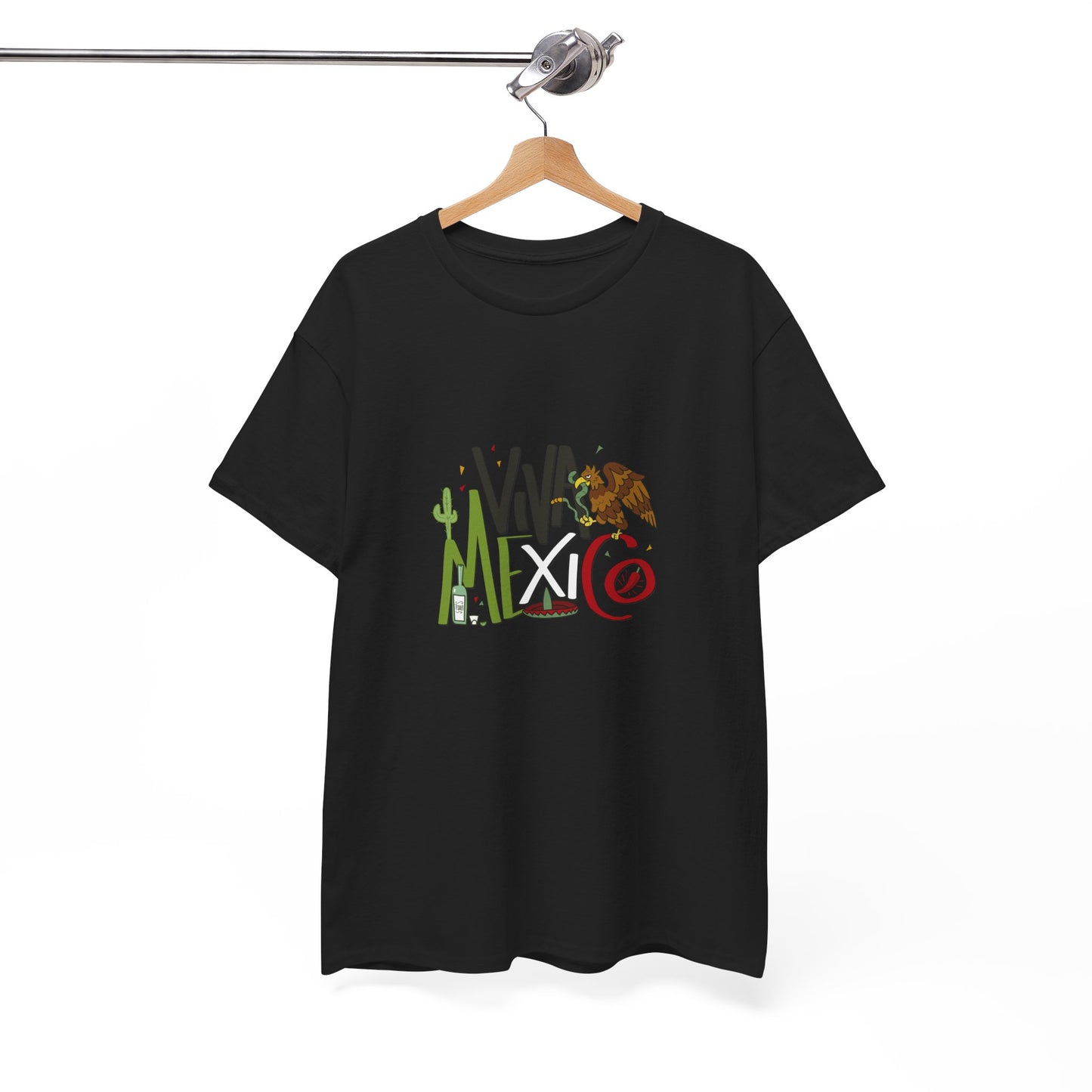 Viva Mexico Tee | Unisex Heavy Cotton T-Shirt, Travel Souvenir, Festival Wear, Cultural Celebration, Gifts for Her/Him