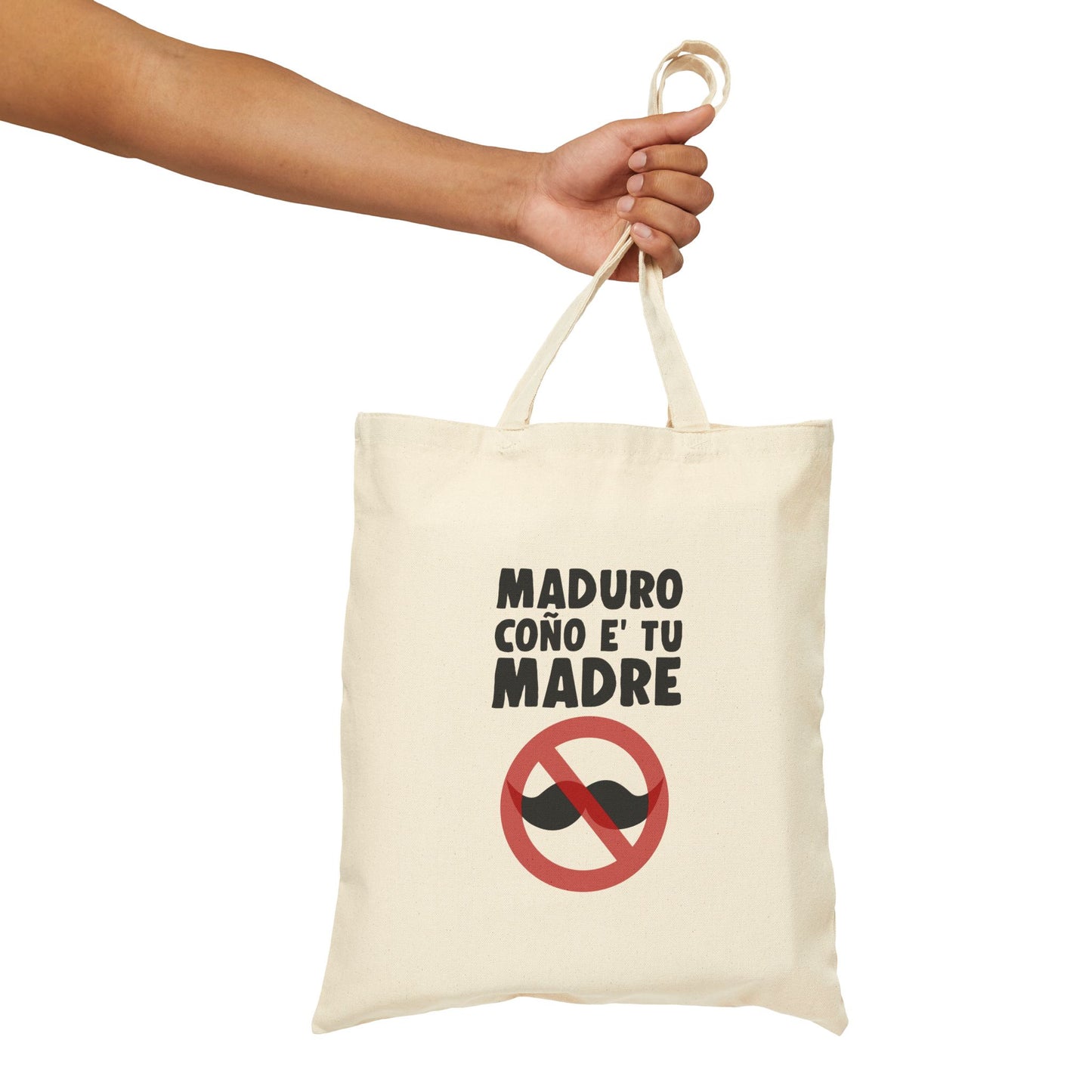 Funny Cotton Canvas Tote Bag - MADURO CONO E' TU MADRE, Eco-Friendly Shopping, Gift for Friends, Beach Bag, Market Tote