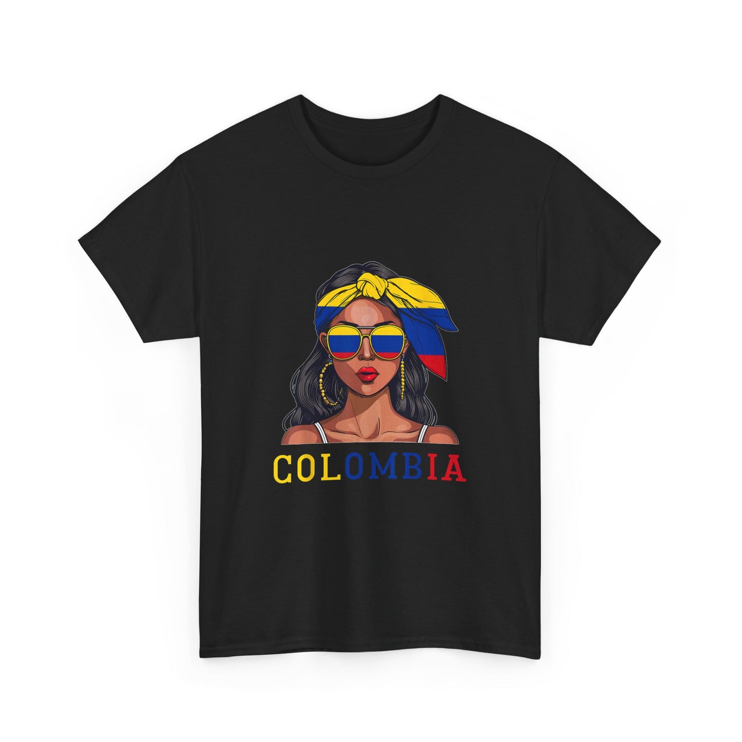 Colombian Girl Design Tee, Camiseta Colombian Girl, T-shirt Colombian, Moda Colombiana