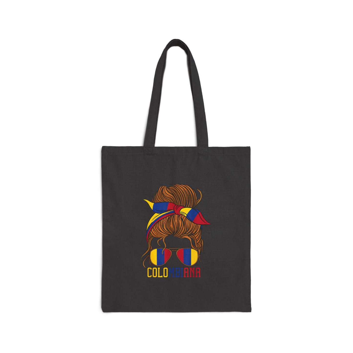 Vibrant Colorful Hair Tote Bag, Eco-Friendly Cotton Grocery Bag, Cute Beach Bag, Trendy Gift for Her, Colombian Tote Bag