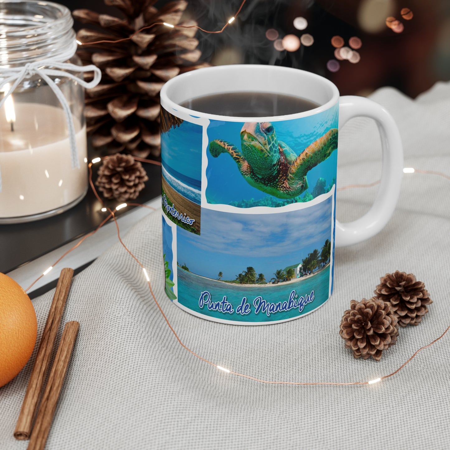 Tropical Paradise Mug, Beach Lover Gift, Vacation Souvenir, Travel Coffee Cup, Summer Decor, Relaxing Day Mug, Taza Guatemala