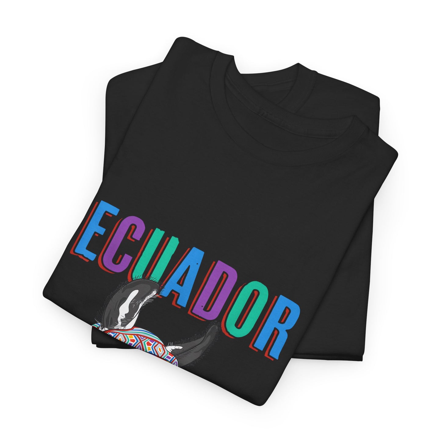 Ecuador Llama Tee, Unisex Heavy Cotton Tee, Ecuadorian Culture Shirt, Travel Gift, Ethnic Wear, Animal Lover T-Shirt
