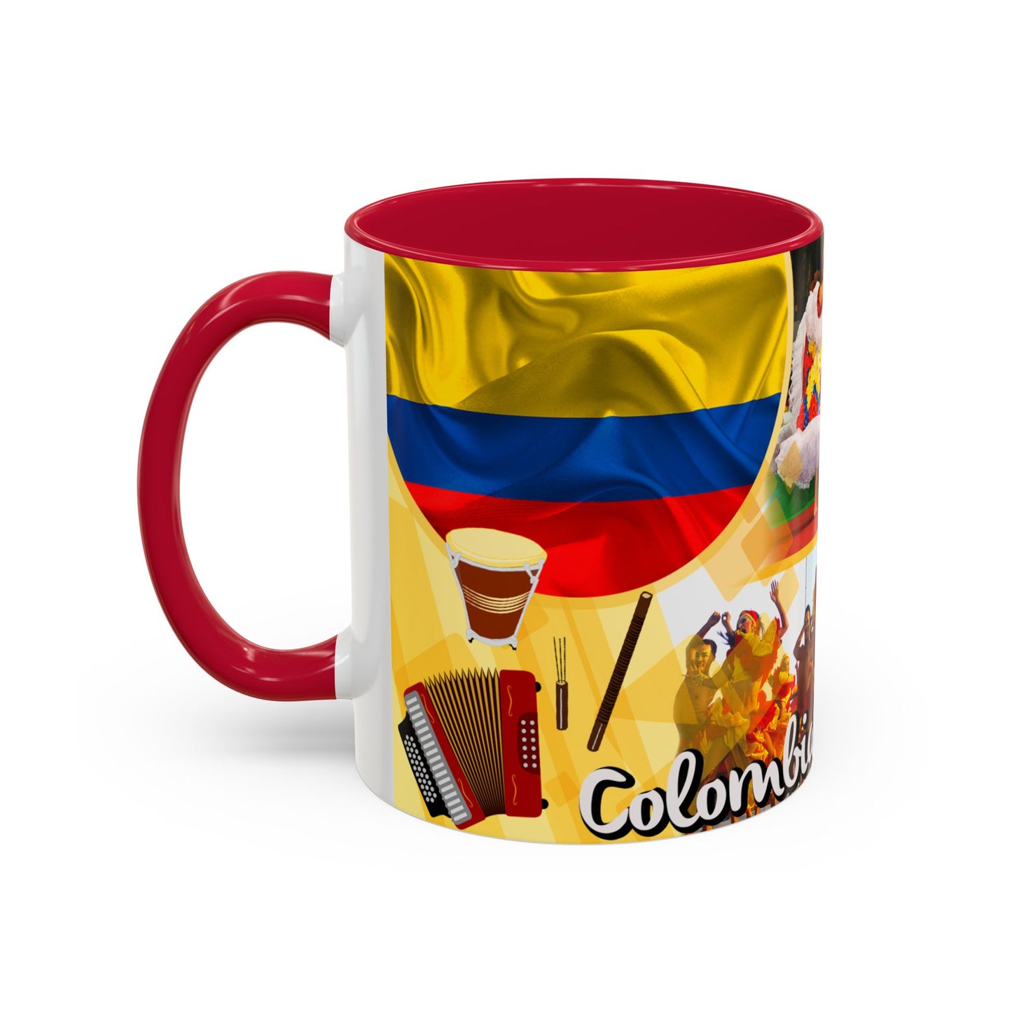 Colorful Colombian Art Mugs, Coffee Cup, Unique Gift, Vibrant Design, Home Decor, Cultural Celebrations