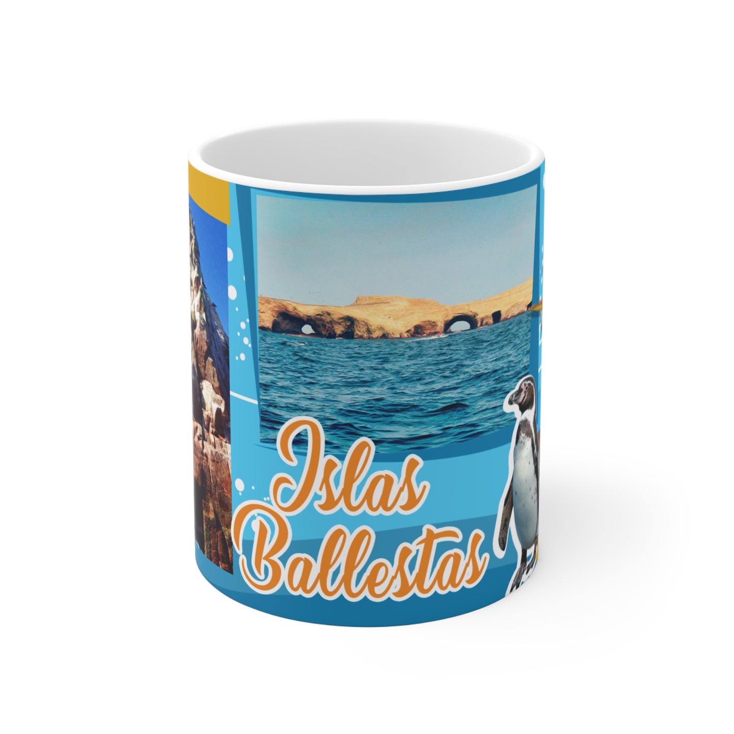 Islas Ballestas Travel Mug, Adventure Coffee Cup, Peru Souvenir Gift, Nature Lover's Drinkware, Beach Vacation Memory, Taza Perú