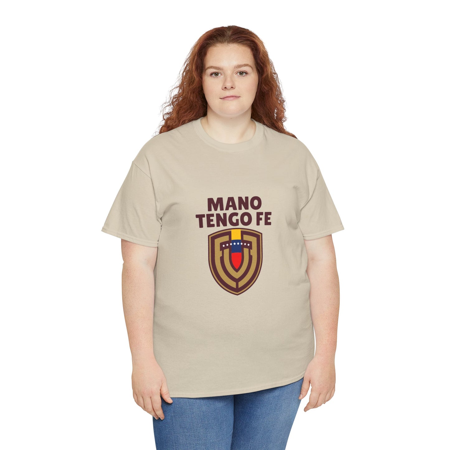 Venezuela  Unisex Heavy Cotton Tee, Motivational Shirt, Casual Wear, Gift for Believers, Mano tengo fe, Everyday Tees, [...]