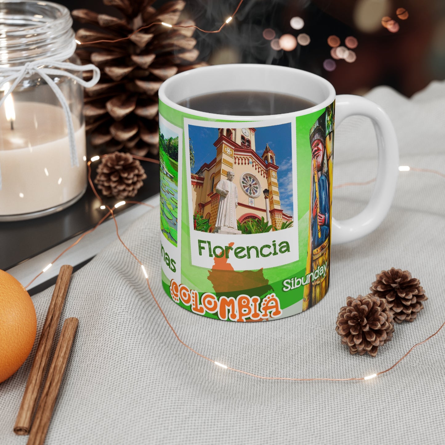 Amazonia Adventure Coffee Mug, Tropical Mug Gift, Nature Lover's Mug, Verde Coffee Cup, Eco-Friendly Drinkware, Colombia Mug