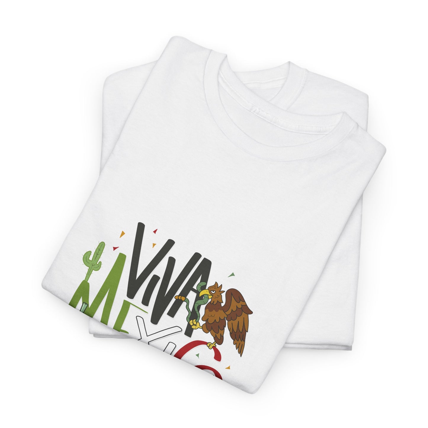 Viva Mexico Tee | Unisex Heavy Cotton T-Shirt, Travel Souvenir, Festival Wear, Cultural Celebration, Gifts for Her/Him