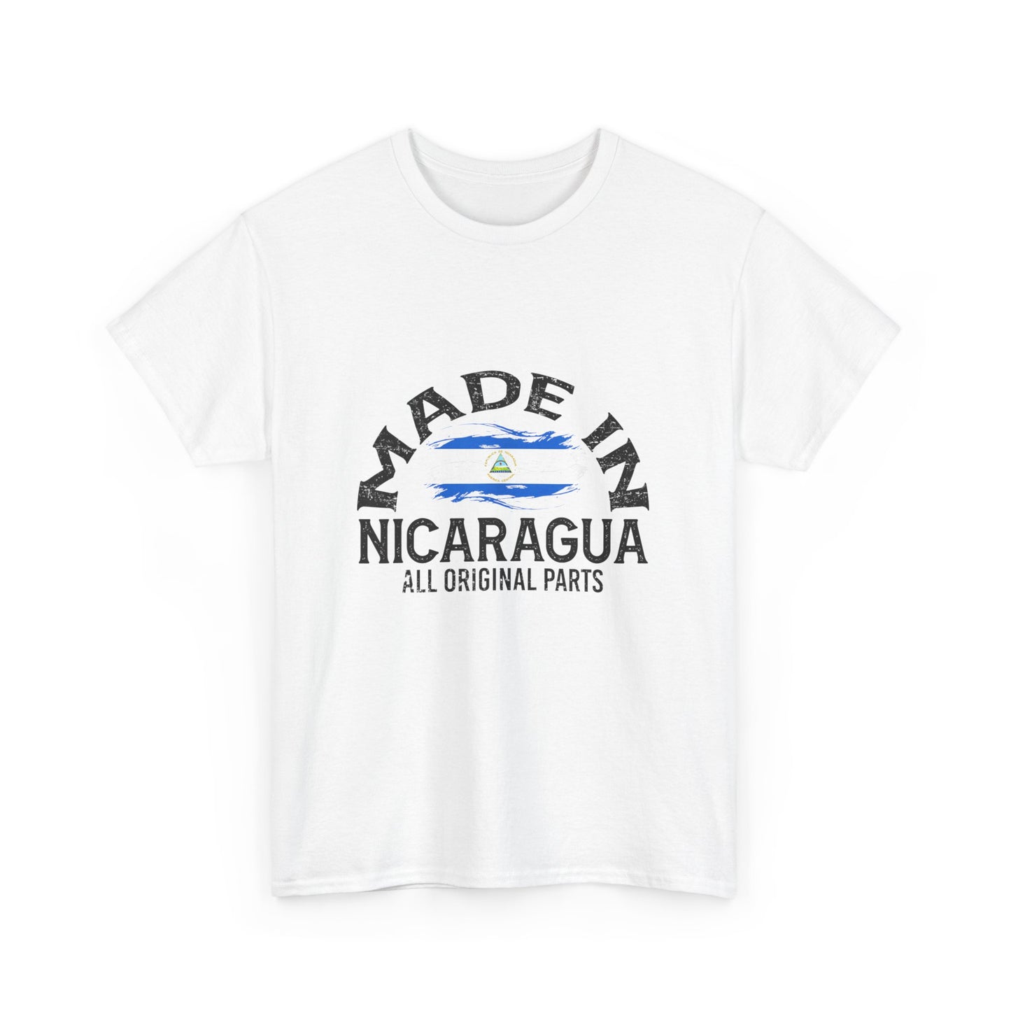 Made in Nicaragua Unisex Heavy Cotton Tee | Vintage Graphic T-Shirt, Travel Souvenir, Casual Wear, Gift for Travelers, Summer Apparel