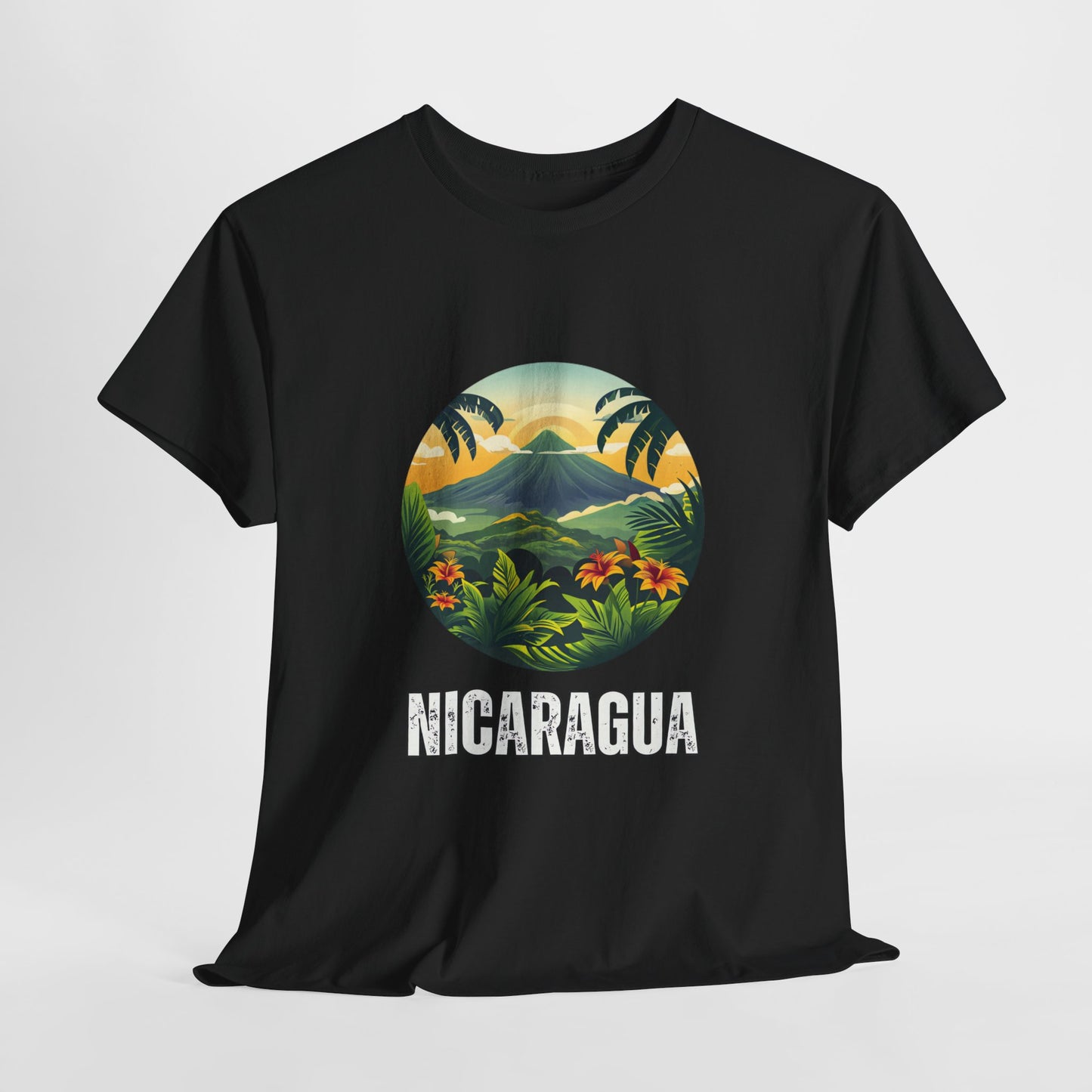 Nicaragua Tropical Landscape Tee, Casual Wear, Travel Souvenir, Nature Lover Gift, Summer Outfit, Graphic T-Shirt