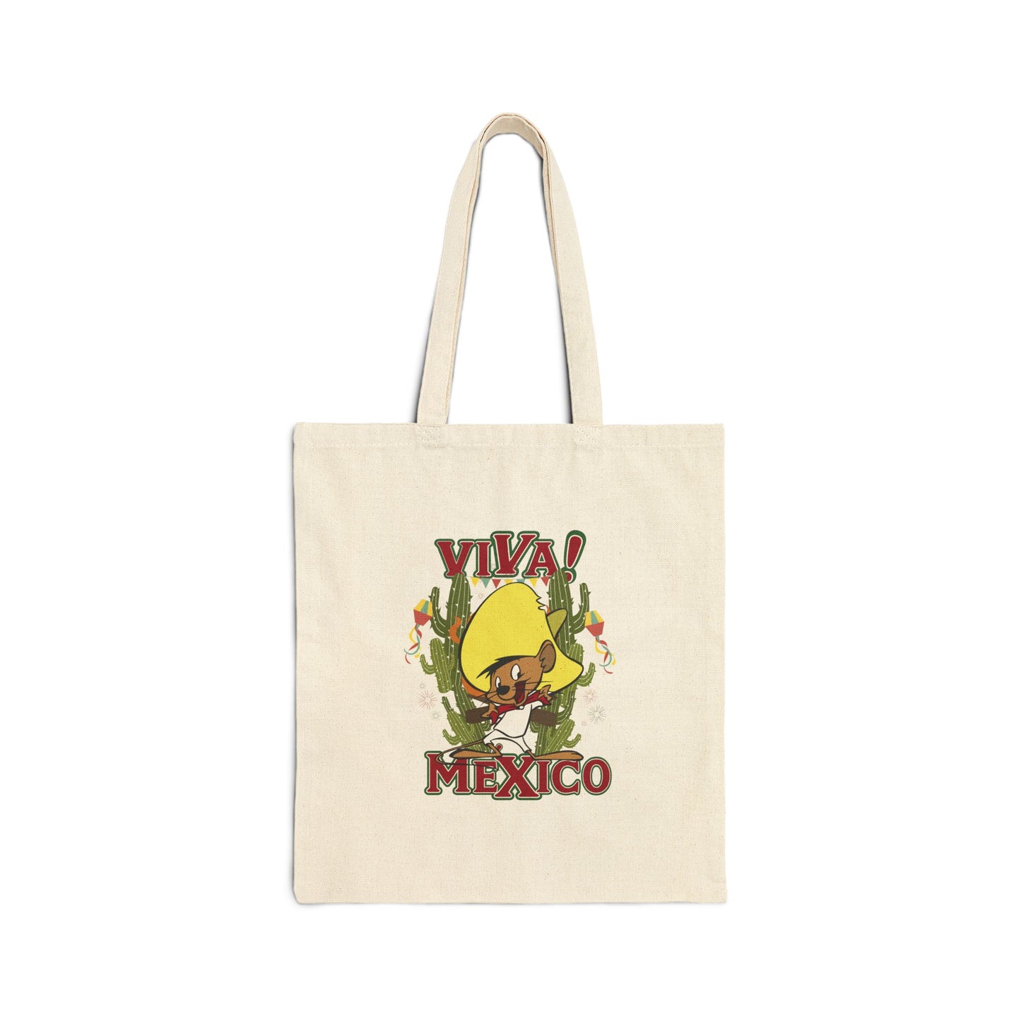 Viva Mexico Cotton Canvas Tote Bag | Eco-Friendly Travel, Shopping, Beach Bag, Gift for Fiesta Lovers