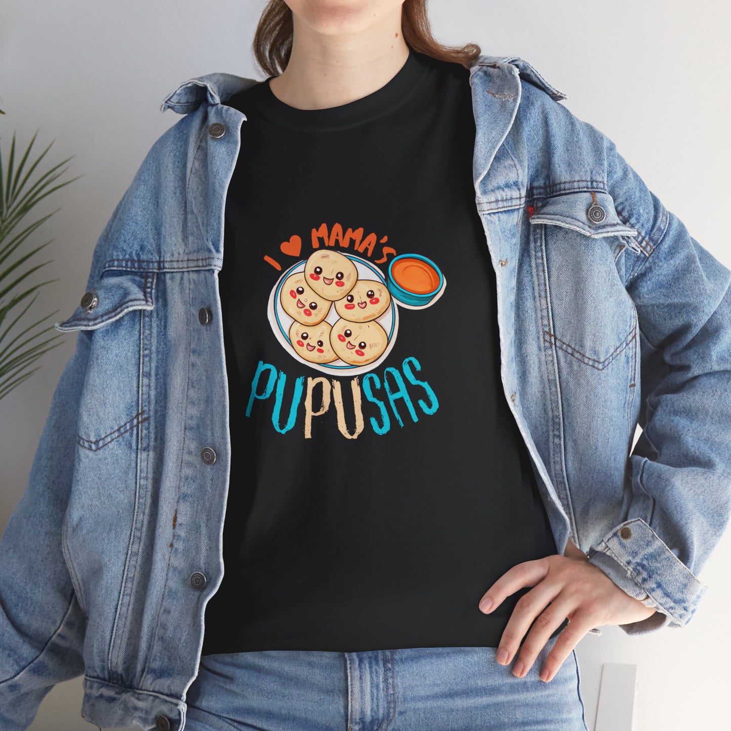 Pupusas Love Tee, Foodie Shirt, Gift for Food Lovers, Casual Wear, Kitchen Humor Tee, T-Shirt for Pupusa Fans