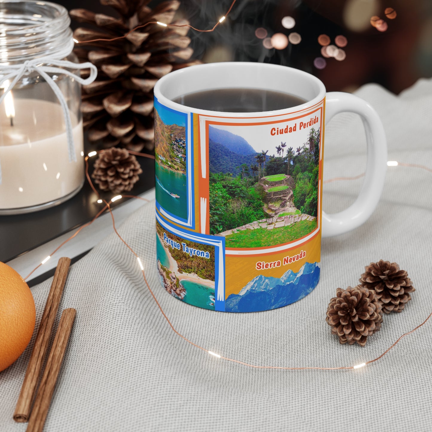 Santa Marta Mug with Tropical Destinations Design, Colorful Coffee Cup, Gift for Travelers, Vacation Memory Mug, Summer Vibes [...]