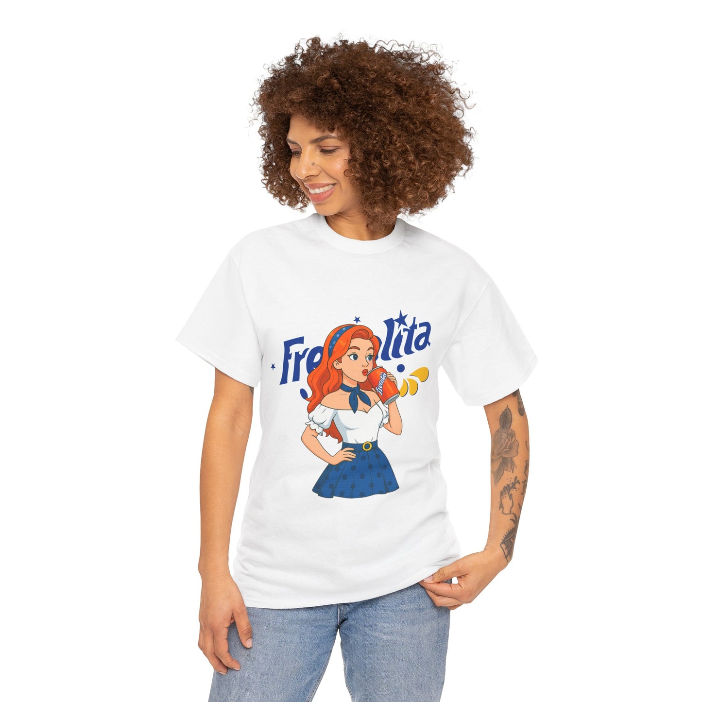 Retro Cartoon Graphic Tee, Fun Weekend Wear, Gift for Her, Nostalgic Style, Perfect for Birthdays, Casual Outfits, Summer Days, Camiseta Venezuela