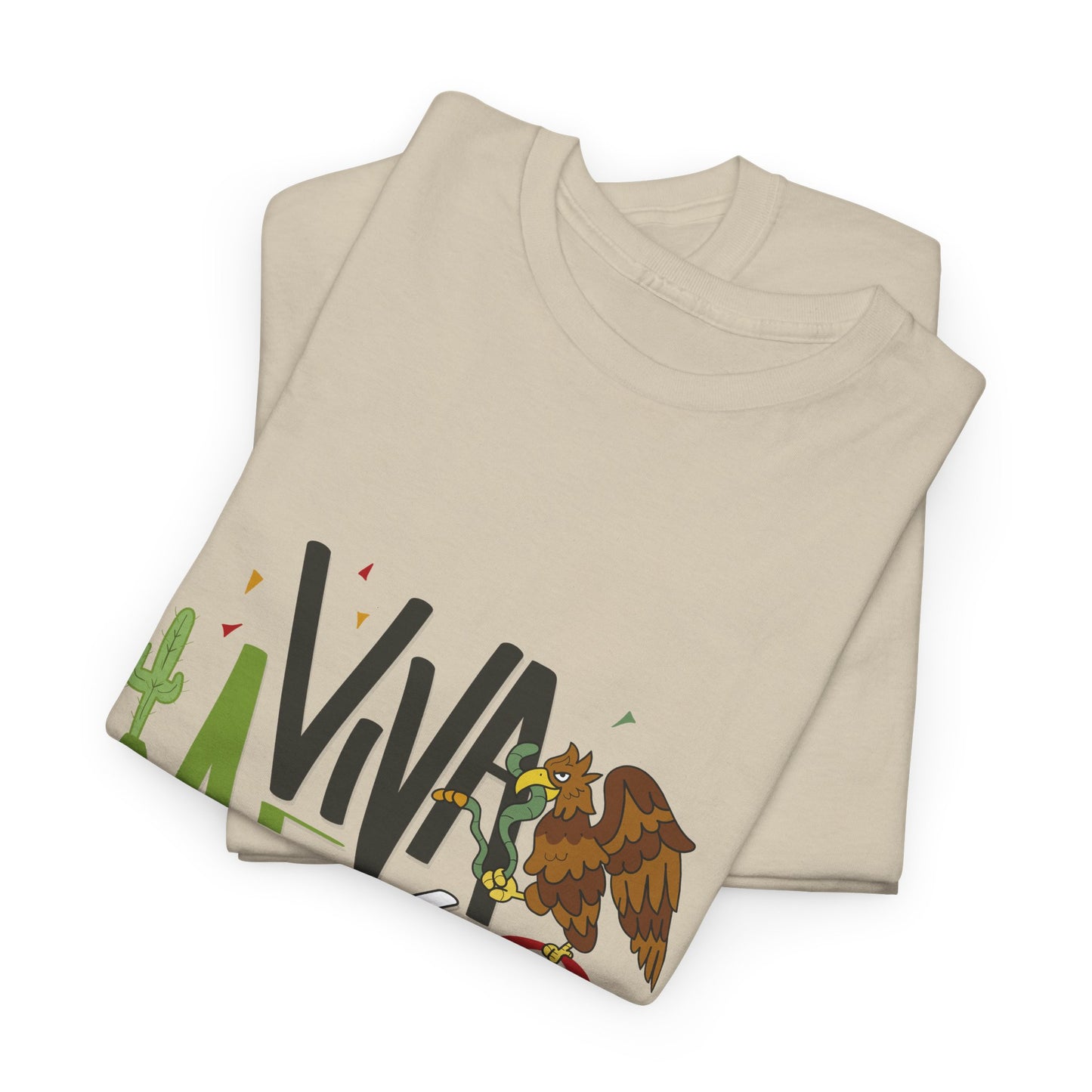 Viva Mexico Unisex Heavy Cotton Tee, Casual Summer Shirt, Travel Tee, Mexico Pride T-Shirt, Gift for Language Lovers