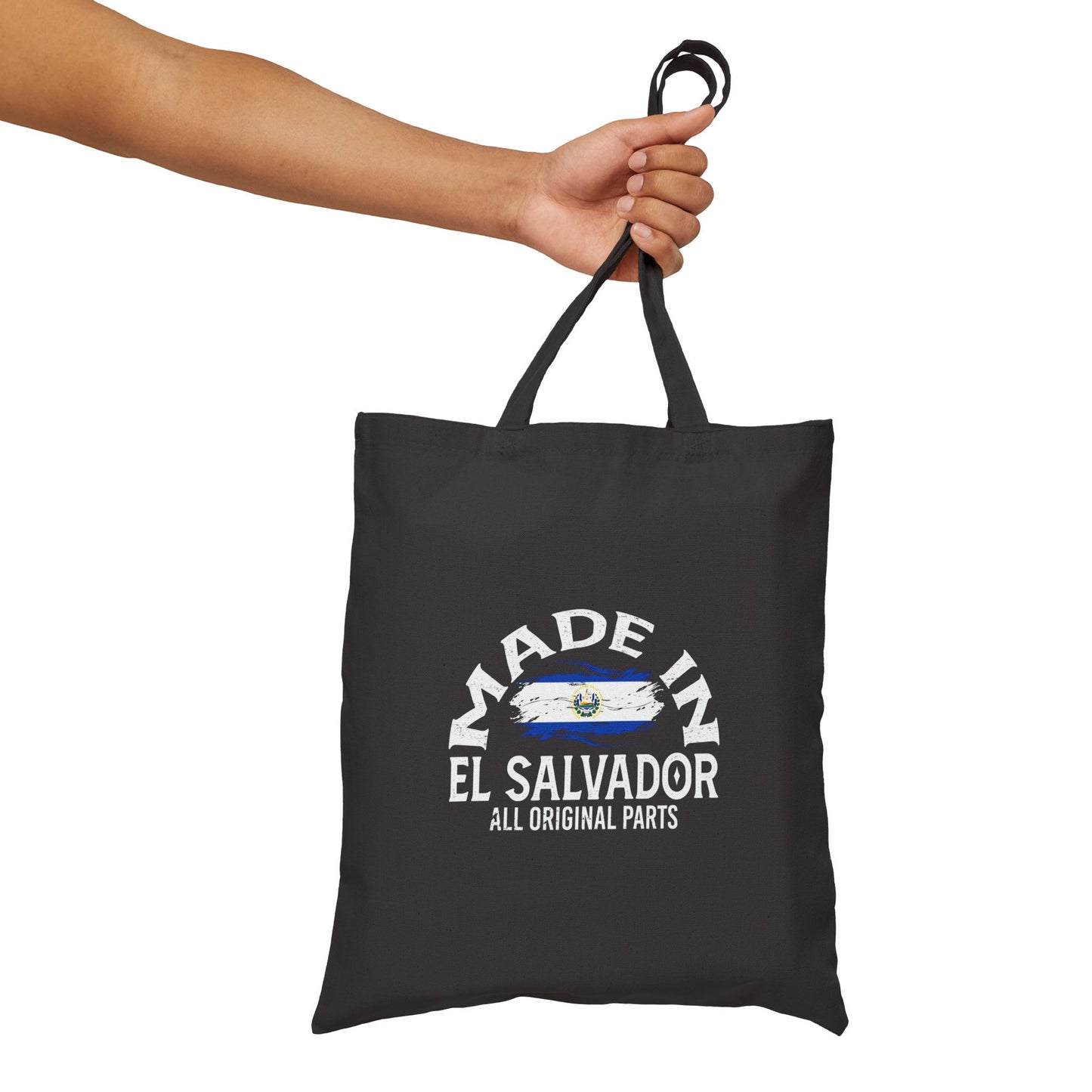 Made in El Salvador Cotton Canvas Tote Bag - Eco-Friendly Shopper, Gift for Travelers, Unique Souvenir, Everyday Tote