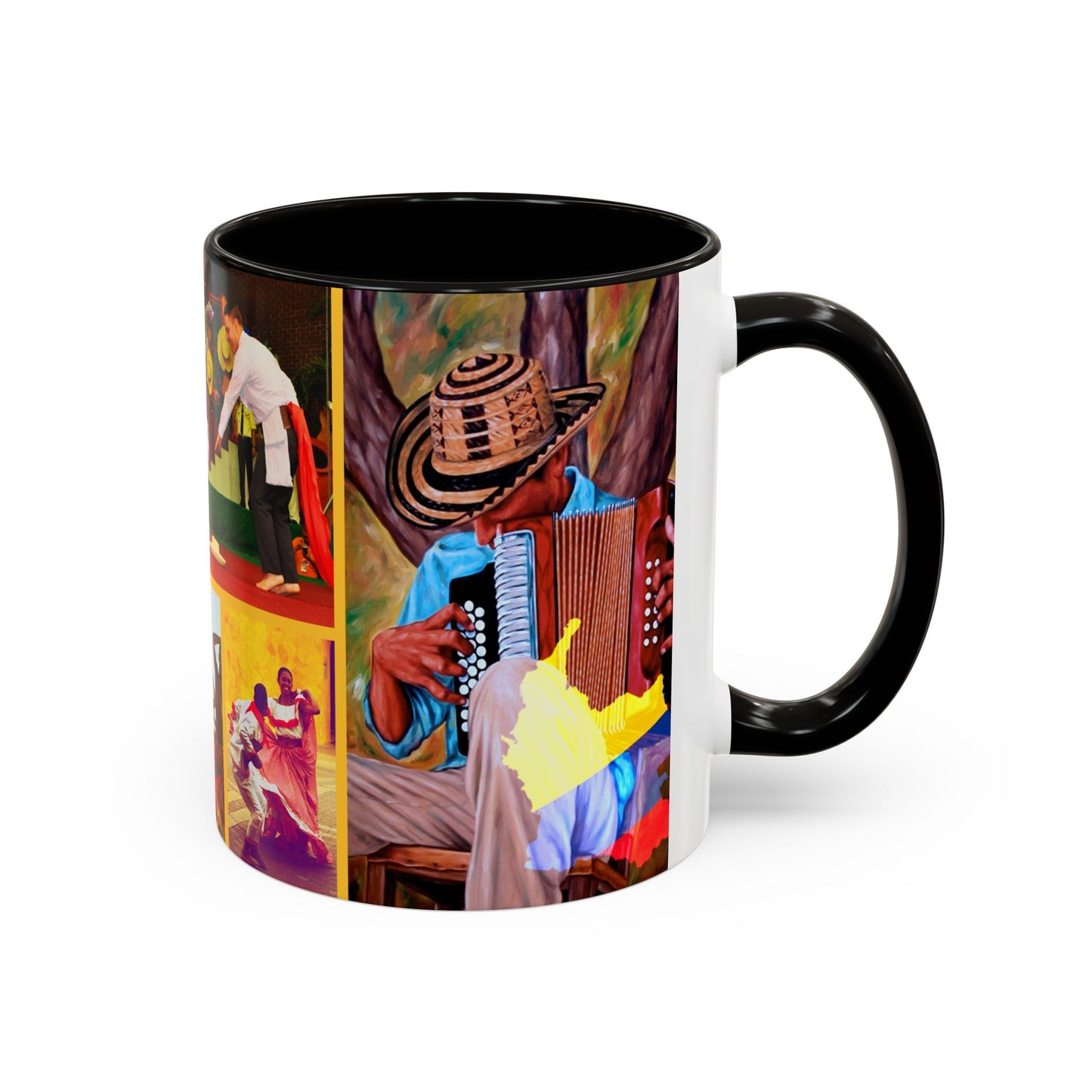 Colorful Colombian Art Mugs, Coffee Cup, Unique Gift, Vibrant Design, Home Decor, Cultural Celebrations
