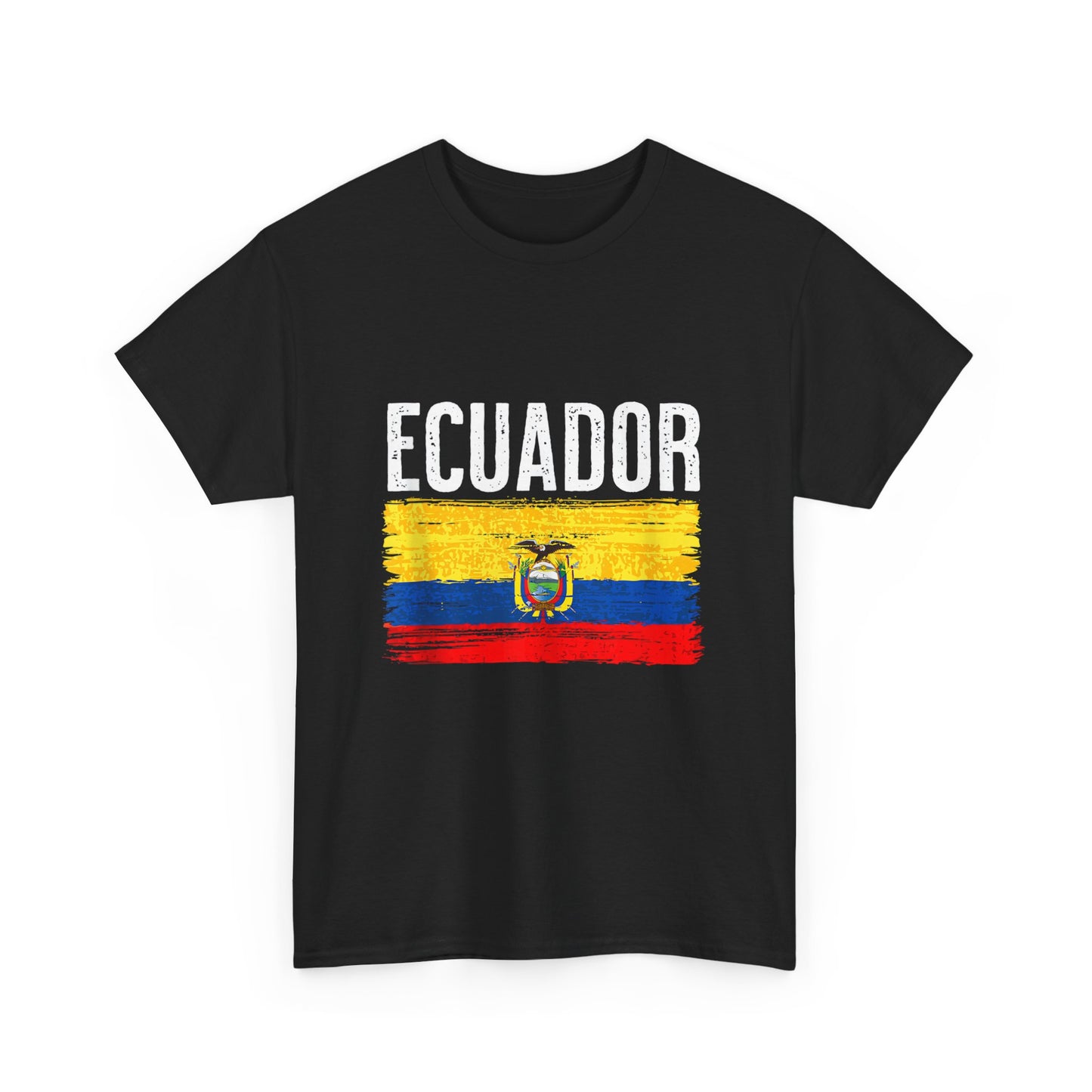 Ecuador Flag Unisex Cotton Tee | Casual Wear, Travel Souvenir, Gifts for Him, Gifts for Her, Summer Tee