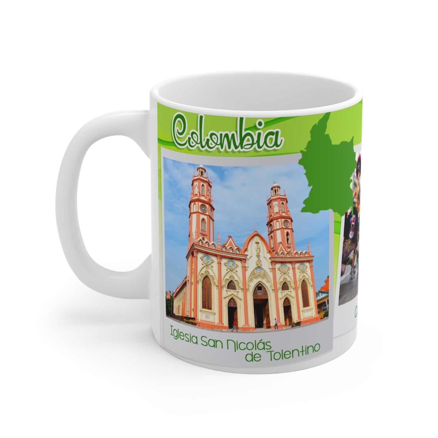 Vibrant Colombia Mug, Travel Souvenir, Coffee Lovers Gift, Colombian Culture, Unique Home Decor, Fun Carnival Art, Barranquilla Mug