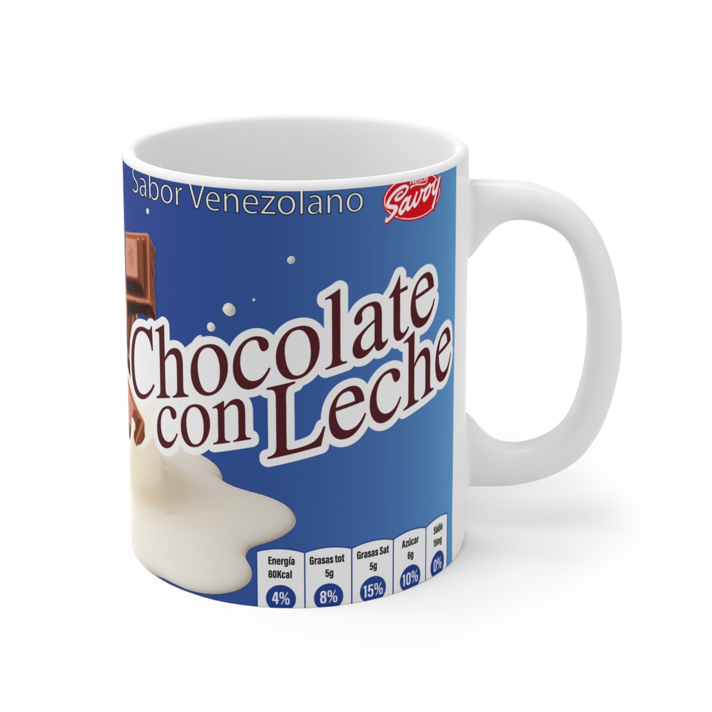 Colorful Chocolate Mug, Fun Gift Mug, Cozy Coffee Mug, Retro Design Mug, Nestlé Inspired Mug, Taza Venezolana