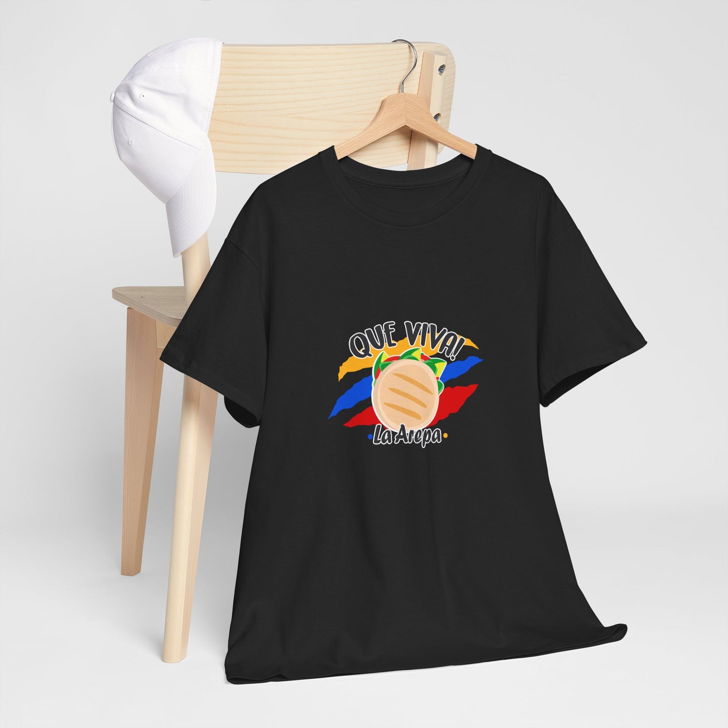 Vibrant Celebration Tee, La Arepa venezolana, Unisex Cotton T-Shirt, Gift for Sports Fans, Casual Everyday Wear, Summer Venezuela T-shirt