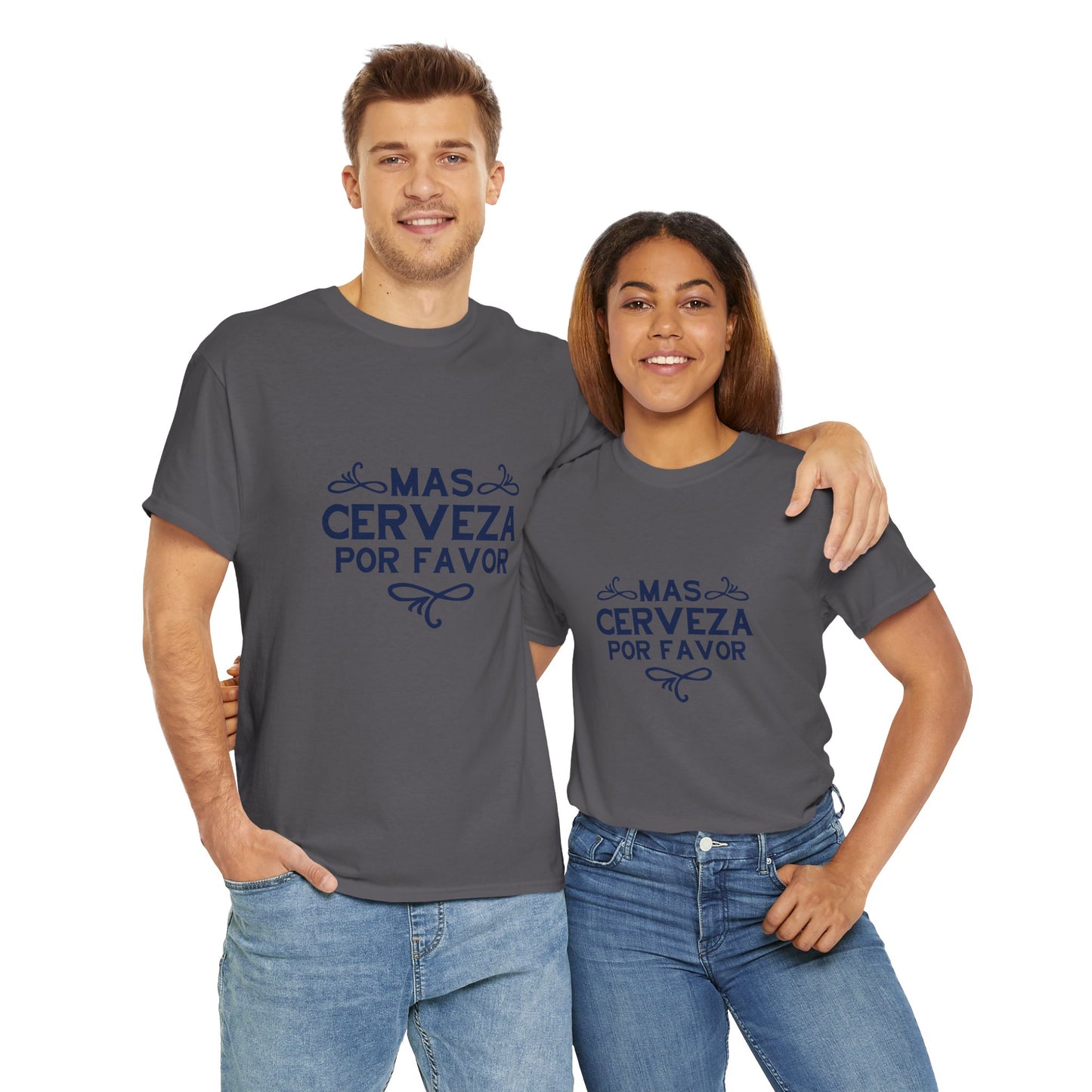 Funny Beer Lover Unisex Tee, Gift for Dad, Birthday Party Shirt, Casual Drinking Top, Humor T-Shirt, Mas Cerveza