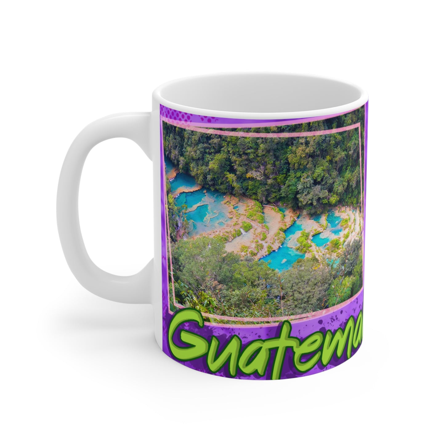 Guatemala Adventure Mug, Travel Mug for Nature Lovers, Souvenir Coffee Cup, Colorful Wildlife Design, Perfect Gift for Travelers, Taza Guatemala