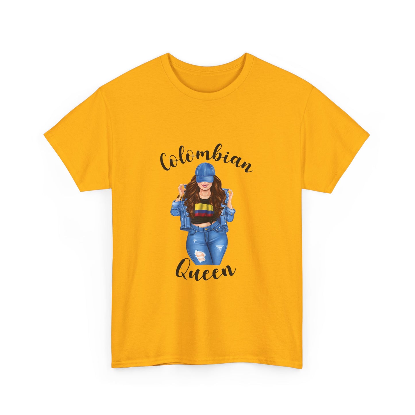 Colombian Girl Design Tee, Camiseta Colombian Girl, T-shirt Colombian, Moda Colombiana