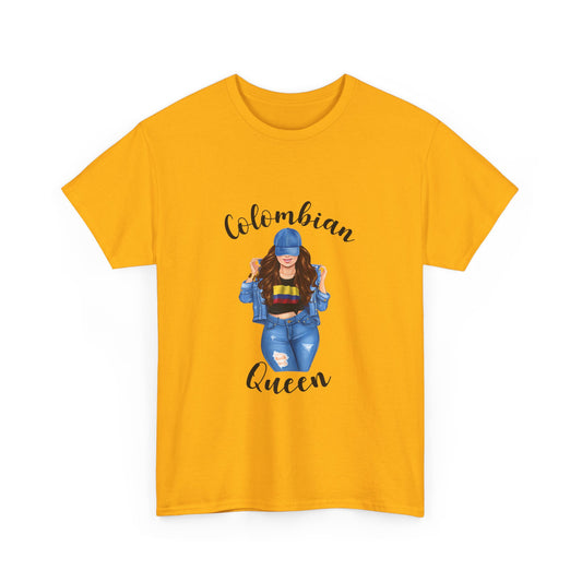 Colombian Girl Design Tee, Camiseta Colombian Girl, T-shirt Colombian, Moda Colombiana