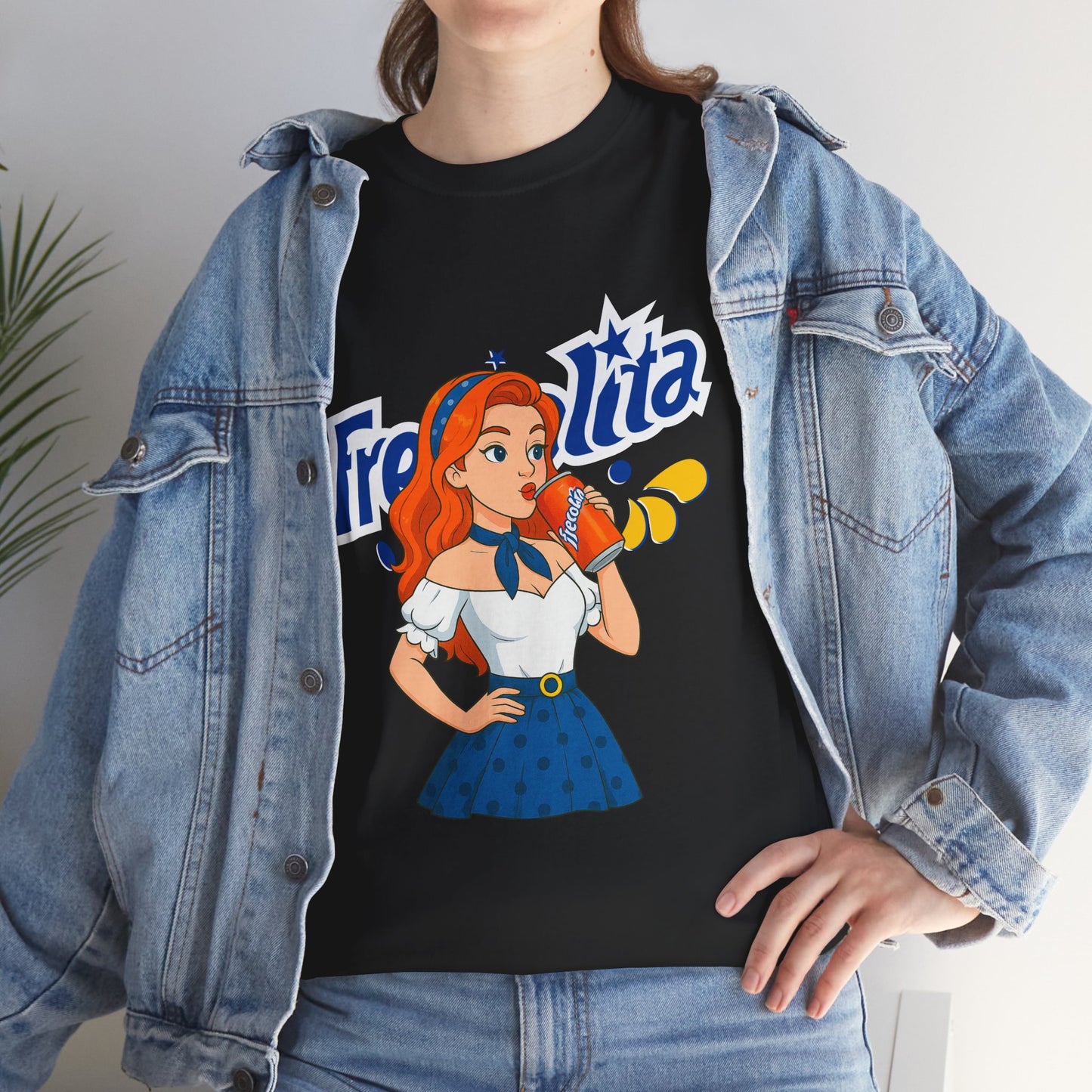 Retro Cartoon Graphic Tee, Fun Weekend Wear, Gift for Her, Nostalgic Style, Perfect for Birthdays, Casual Outfits, Summer Days, Camiseta Venezuela
