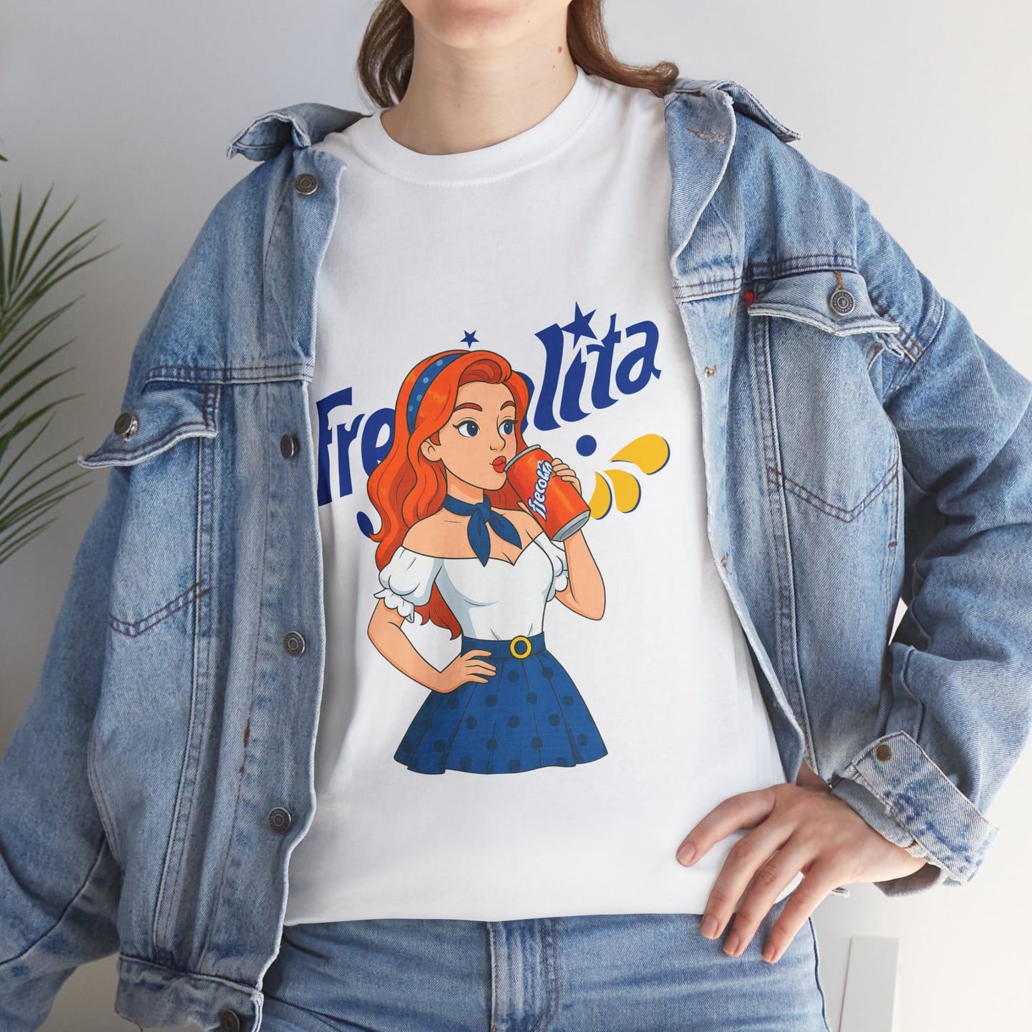 Retro Cartoon Graphic Tee, Fun Weekend Wear, Gift for Her, Nostalgic Style, Perfect for Birthdays, Casual Outfits, Summer Days, Camiseta Venezuela