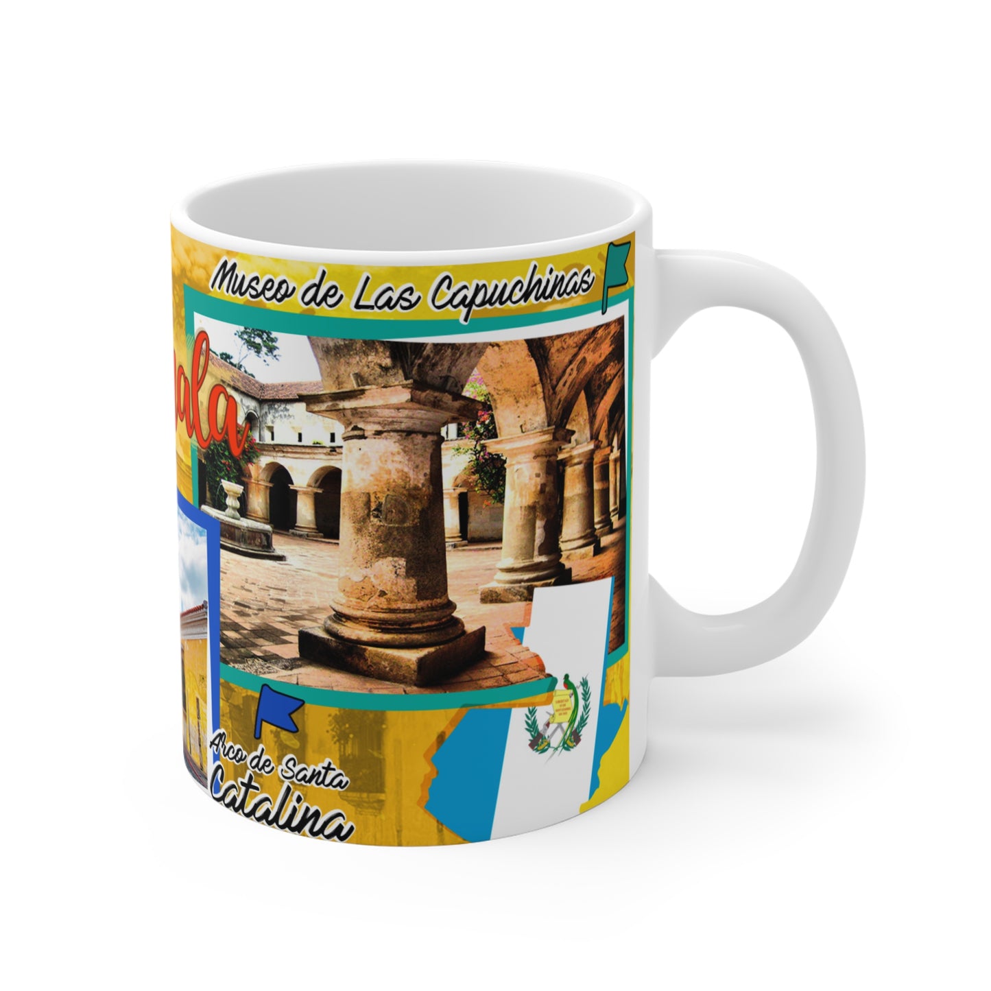 Guatemala Travel Mug, Vintage Travel Coffee Cup, Souvenir Mug, Gift for Travelers, Unique Coffee Lover's Gift, Taza Guatemala