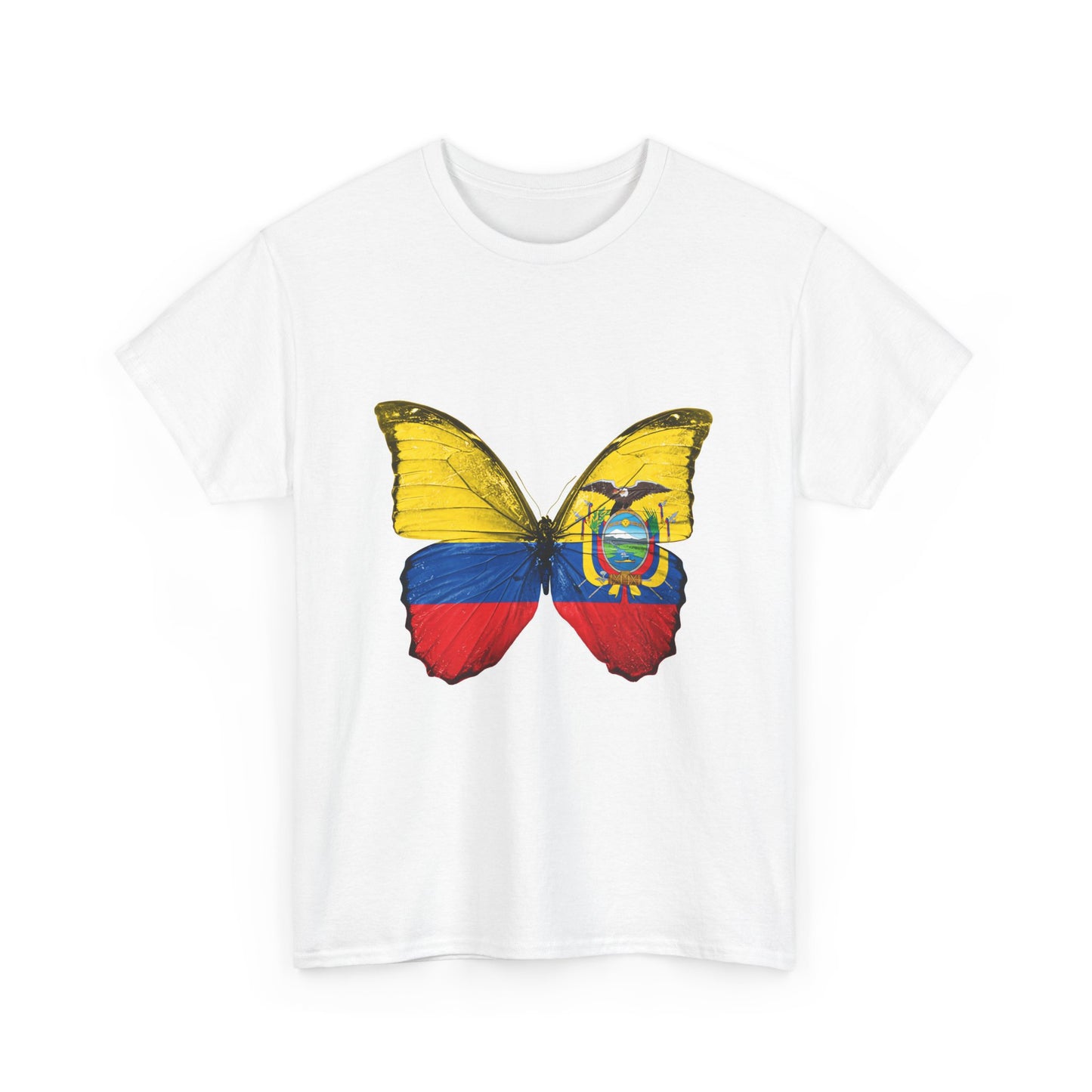 Ecuador Butterfly Tee, Unisex Cotton Shirt, Eco-Friendly Gift, Travel Souvenir, Nature Lover Apparel, Festival Wear, Spring Fashion