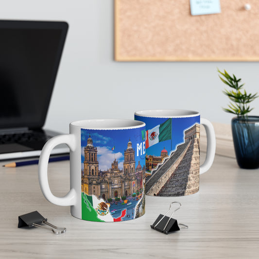 Viva Mexico Mug, 11oz Coffee Cup, Mexican Souvenir, Gift for Travelers, Culture Lover's Drinkware, Taza Mexico