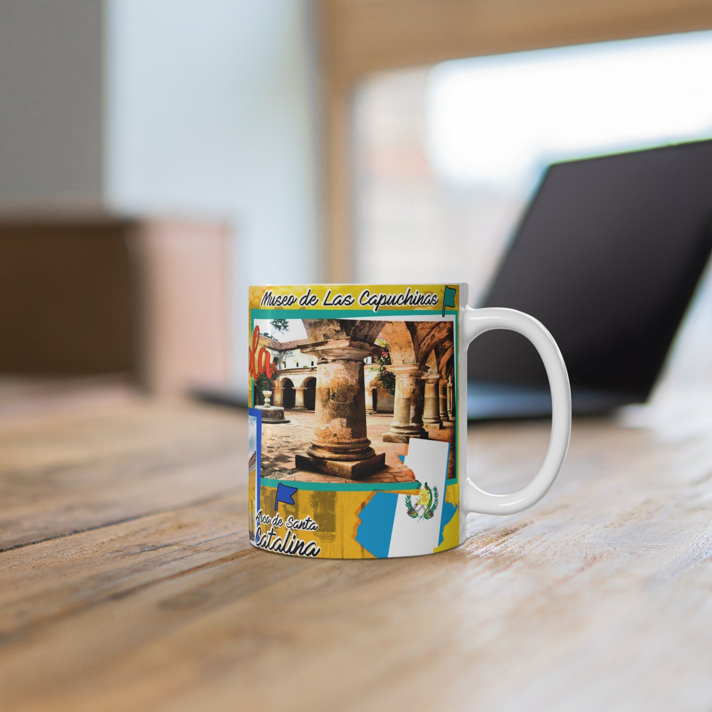 Guatemala Travel Mug, Vintage Travel Coffee Cup, Souvenir Mug, Gift for Travelers, Unique Coffee Lover's Gift, Taza Guatemala