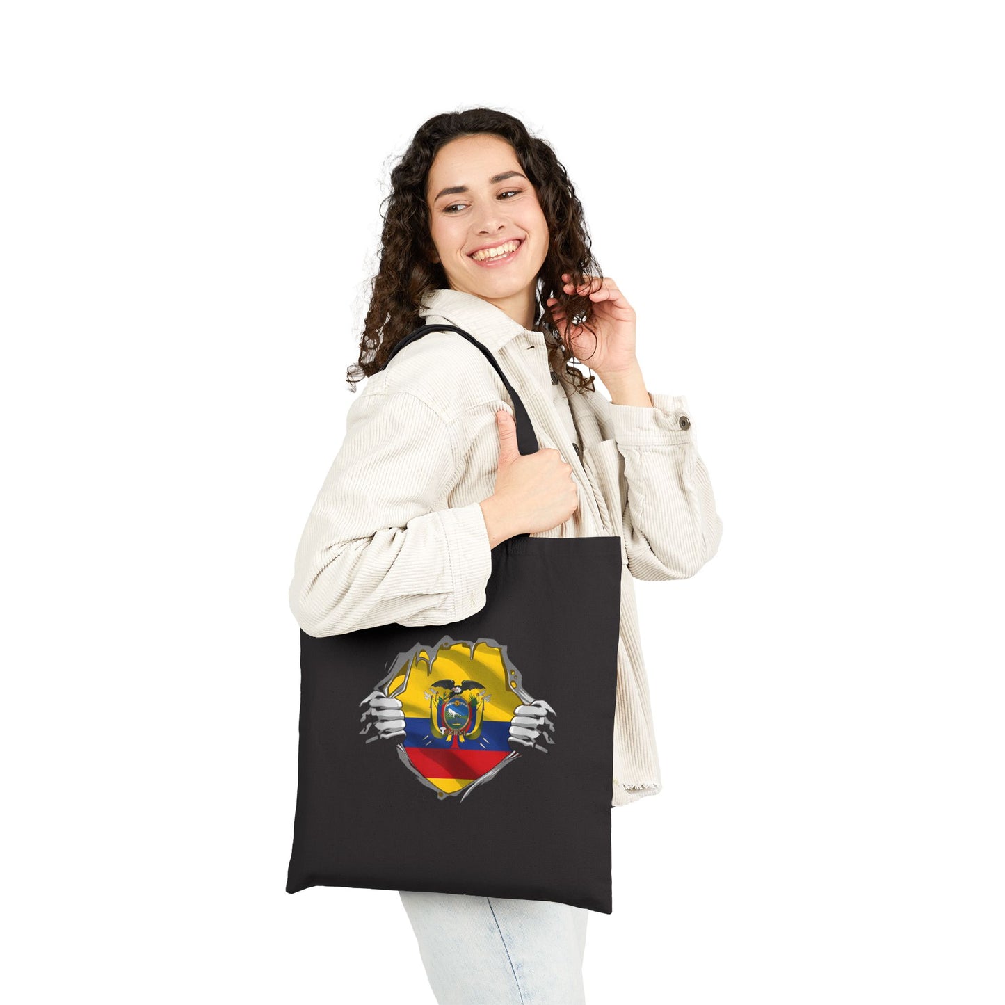Ecuador Pride Cotton Canvas Tote Bag | Eco-Friendly Shopping Bag, Reusable Tote, Gifts for Travelers, Festival Bag, Pride Merchandise