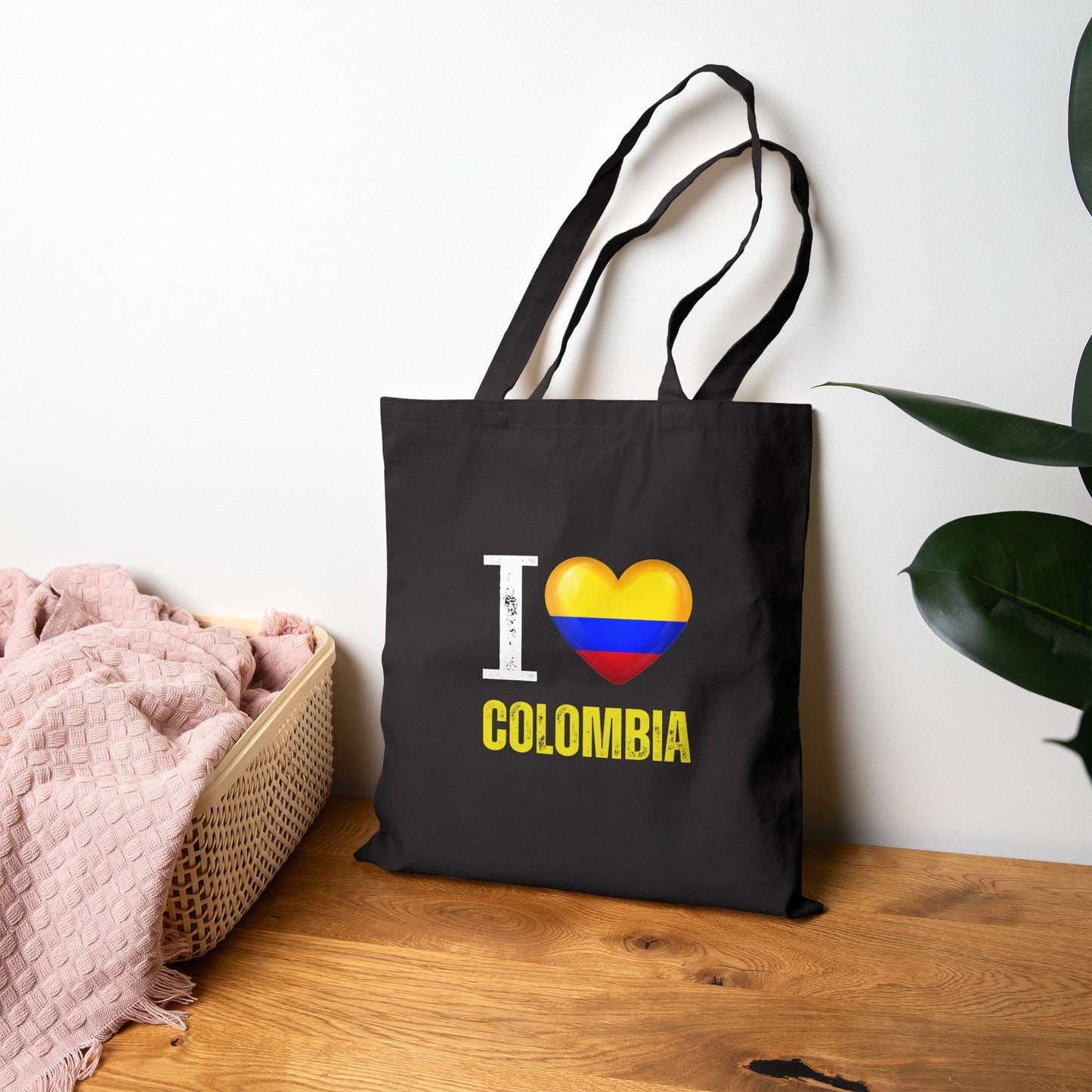 Colombian Love Tote Bag | Eco-Friendly Cotton Canvas, Shopping Bag, Beach Tote, Travel Essential, Gift for Colombians
