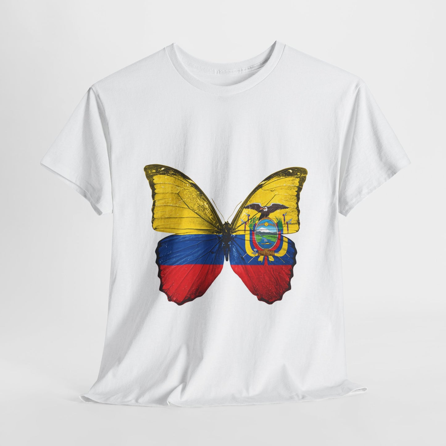 Ecuador Butterfly Tee, Unisex Cotton Shirt, Eco-Friendly Gift, Travel Souvenir, Nature Lover Apparel, Festival Wear, Spring Fashion