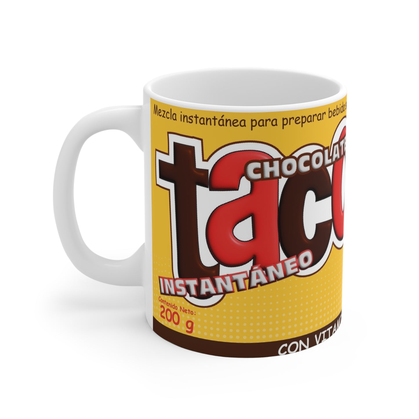 Chocolate Taco Instant Mug with Whimsical Design, Fun Gift for Kids, Hot Cocoa Lover Mug, Unique Retro Kitchen Decor, Collectible Coffee Cup