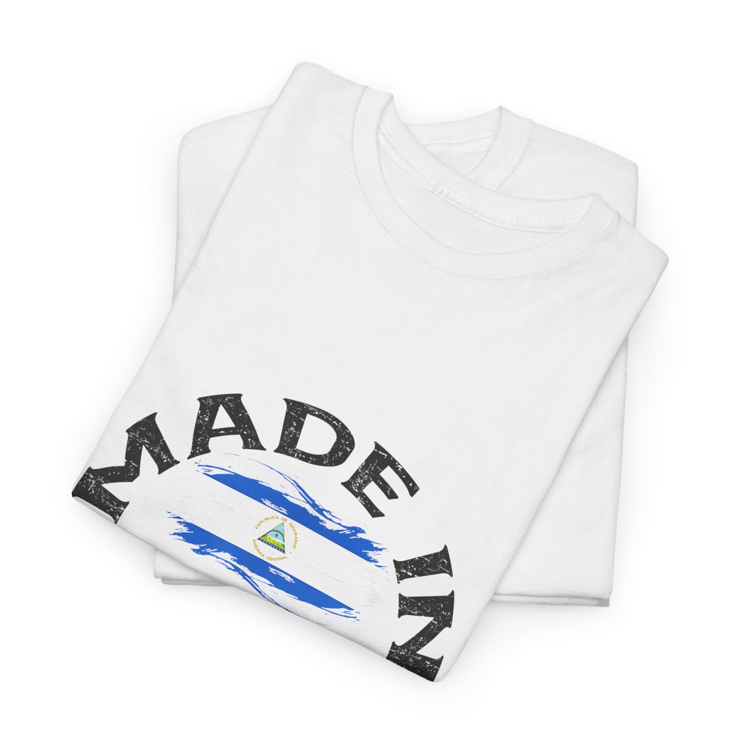 Made in Nicaragua Unisex Heavy Cotton Tee | Vintage Graphic T-Shirt, Travel Souvenir, Casual Wear, Gift for Travelers, Summer Apparel