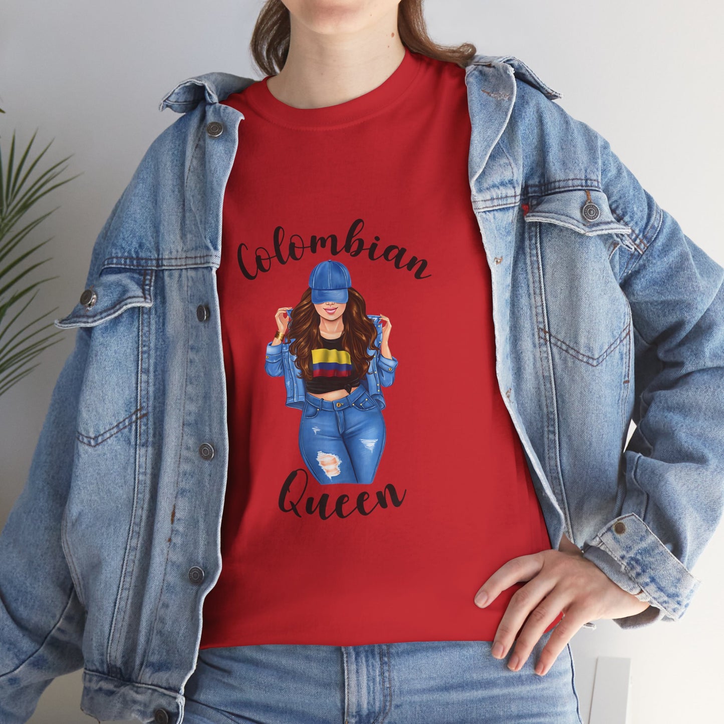Colombian Girl Design Tee, Camiseta Colombian Girl, T-shirt Colombian, Moda Colombiana